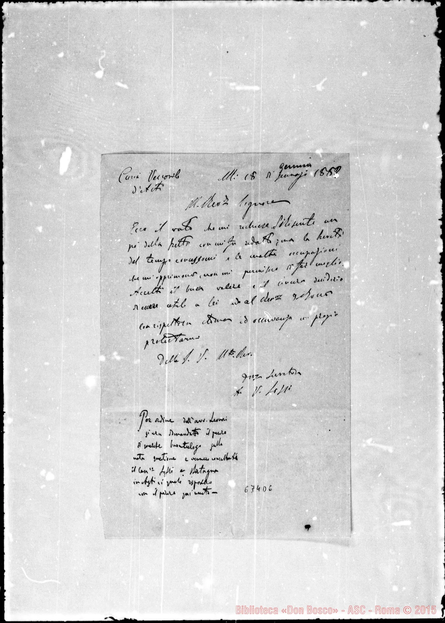 Fotogramma D 6 — Sossi A.: «Ecco il voto» 18-6-1882