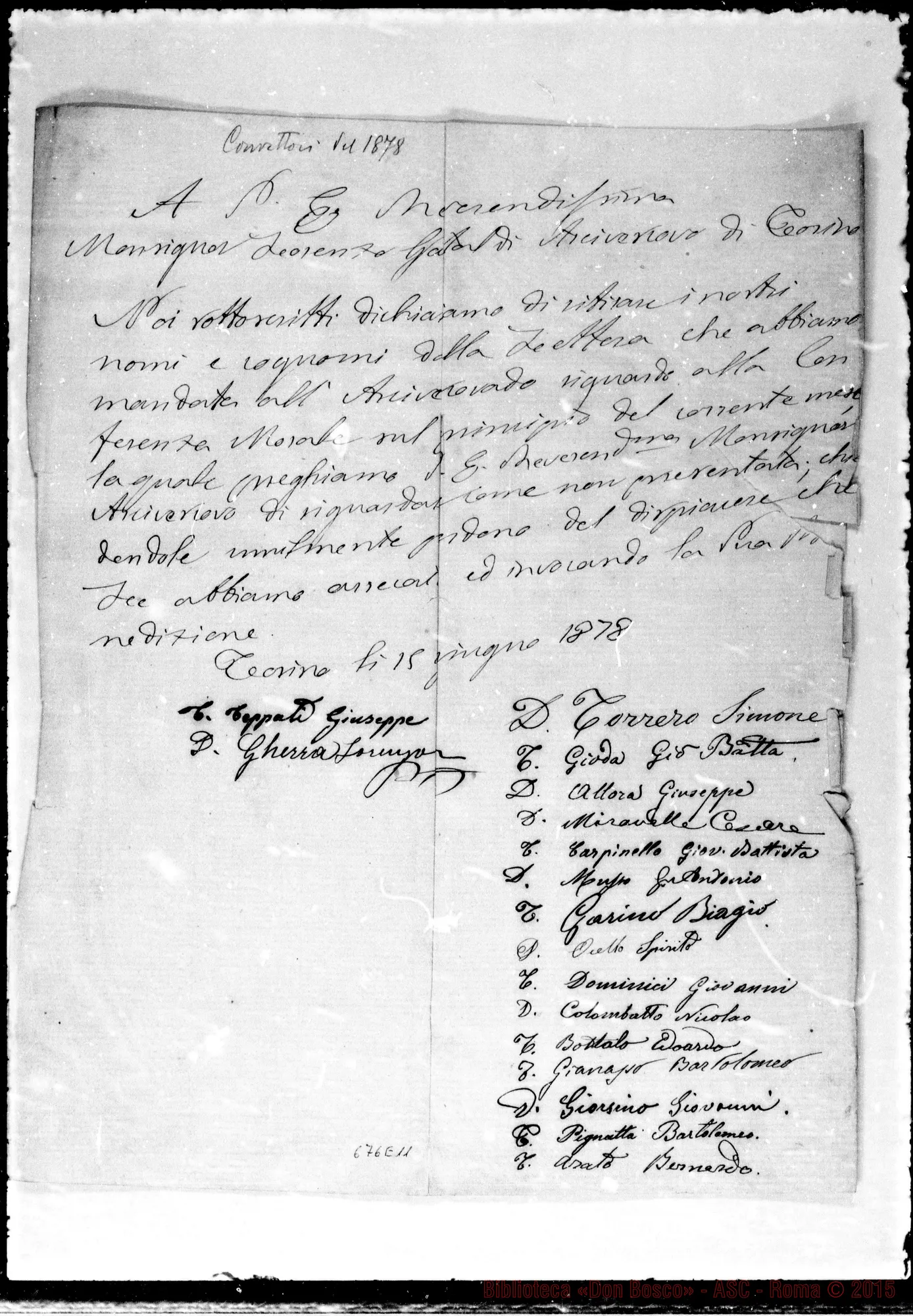 Fotogramma E 11 — Convittori-Gastaldi. 15- 6-1878