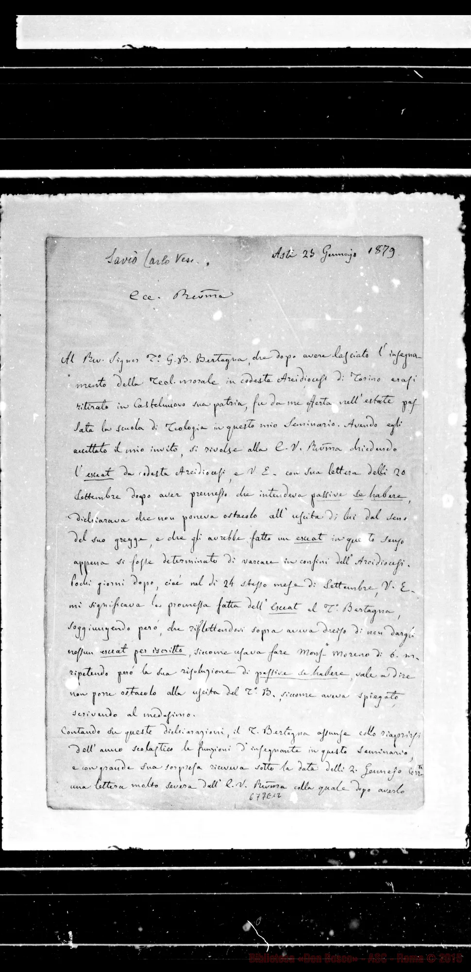 Fotogramma E 12 — » »-Gastaldi. 25- 1-1879