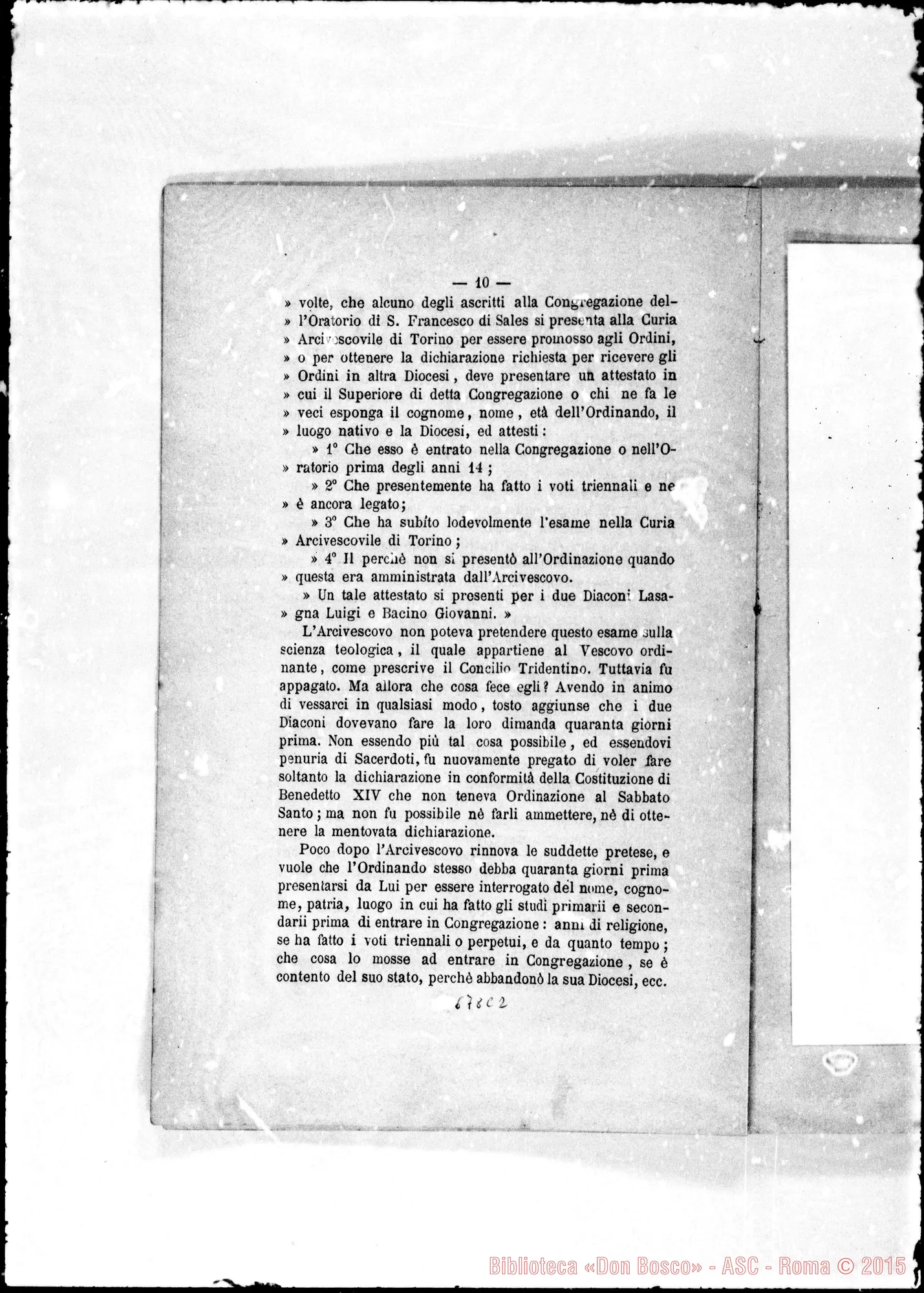 Fotogramma C 2 — Agli Eminentissimi Cardinali… ESPOSIZIONE… Stampato