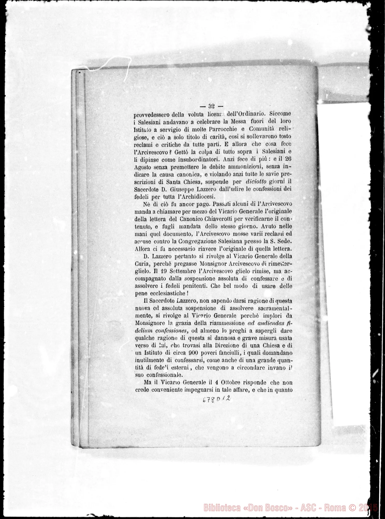 Fotogramma D 12 — Agli Eminentissimi Cardinali… ESPOSIZIONE… Stampato
