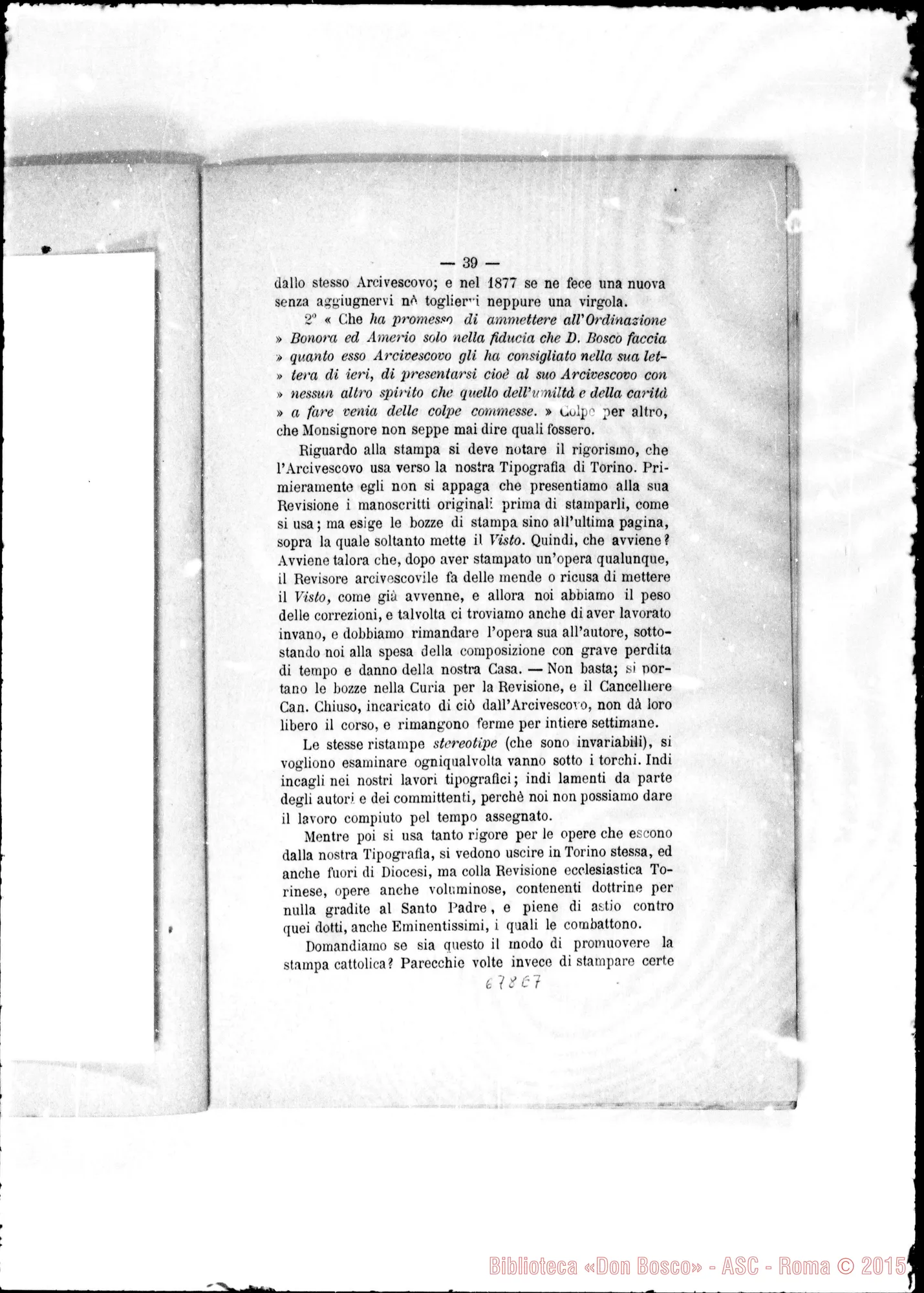 Fotogramma E 7 — Agli Eminentissimi Cardinali… ESPOSIZIONE… Stampato