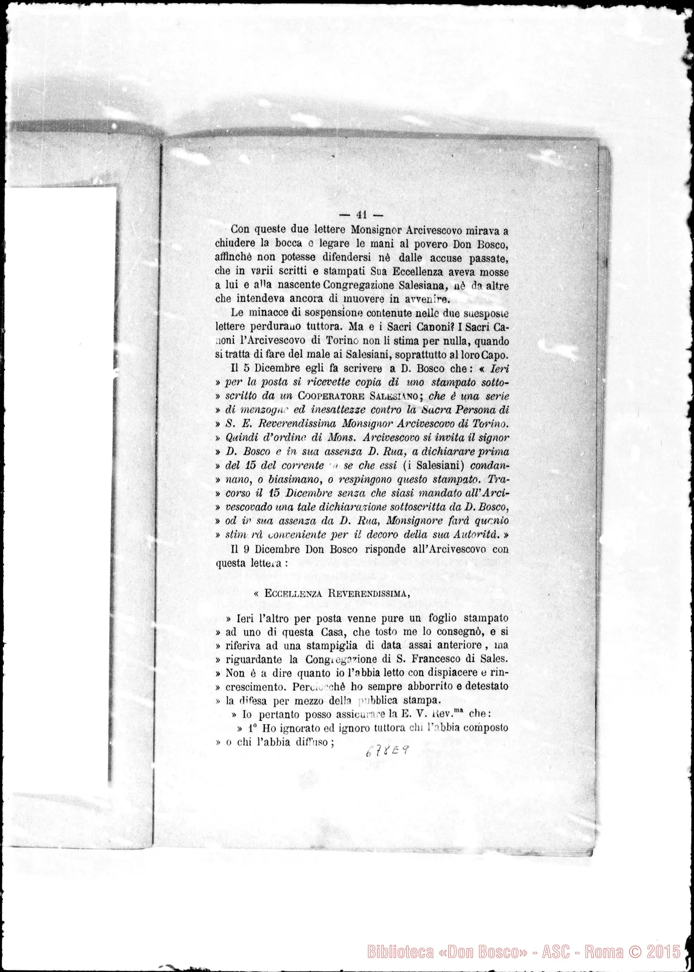 Fotogramma E 9 — Agli Eminentissimi Cardinali… ESPOSIZIONE… Stampato