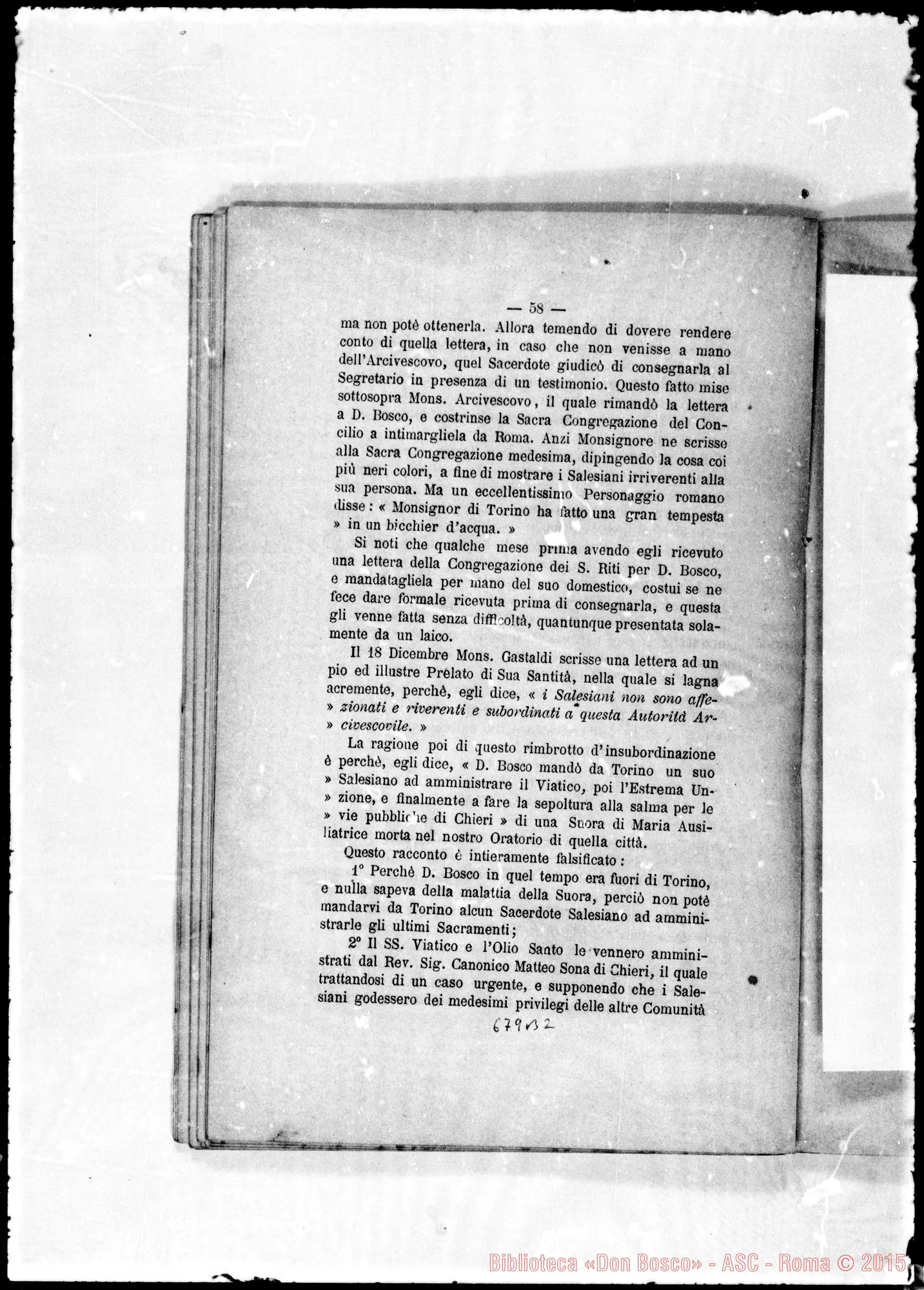 Fotogramma B 2 — Agli Eminentissimi Cardinali… ESPOSIZIONE… Stampato