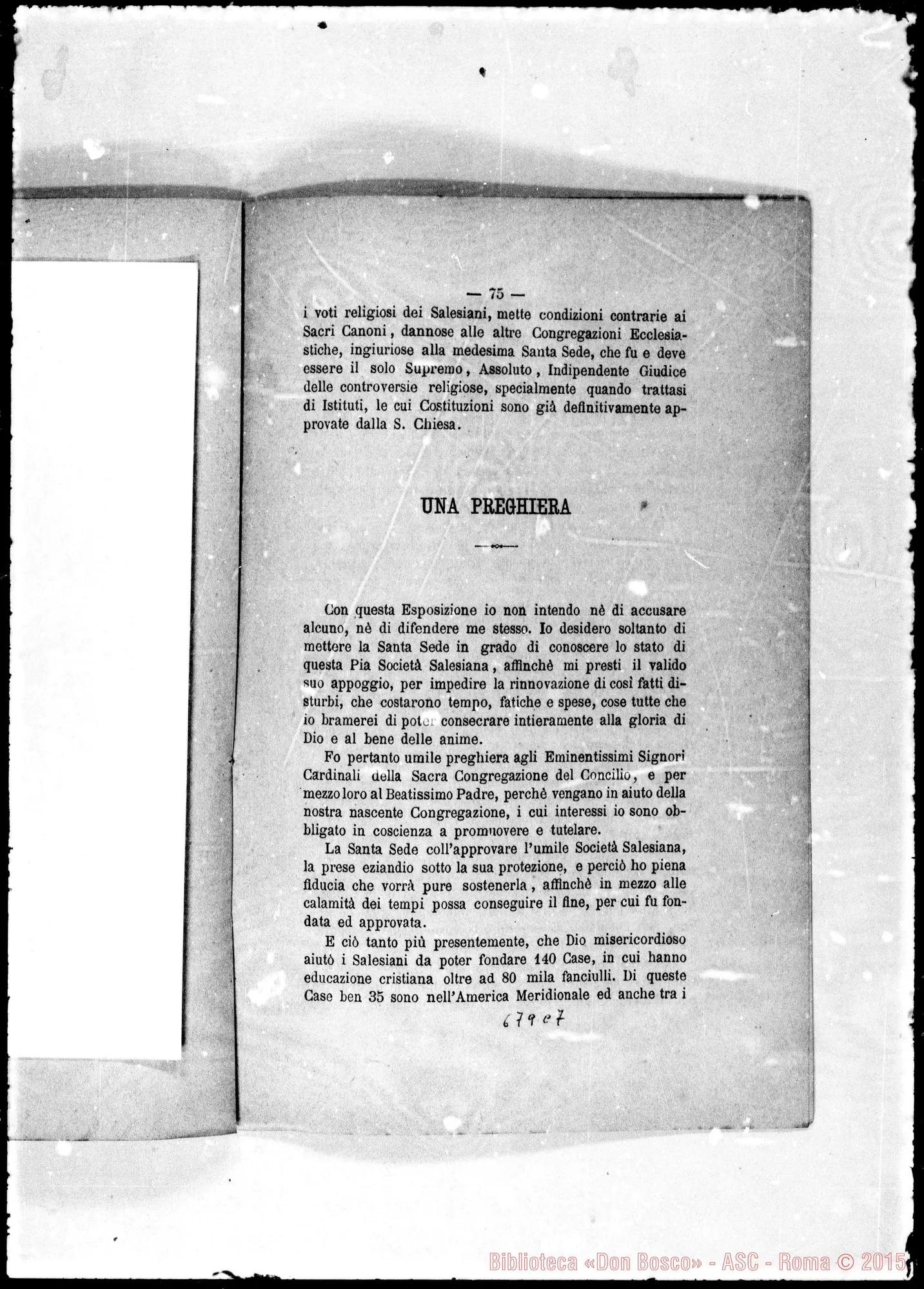 Fotogramma C 7 — Agli Eminentissimi Cardinali… ESPOSIZIONE… Stampato