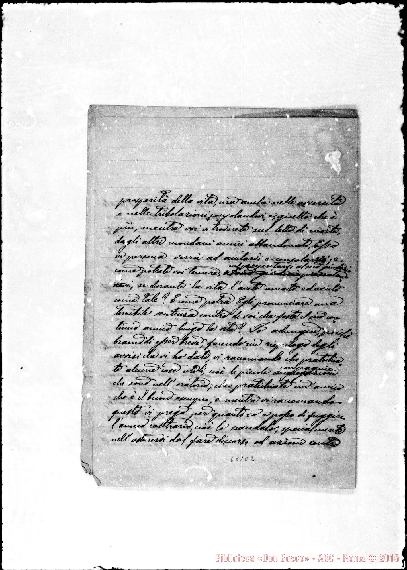 Fotogramma C 2 — Ghigliotto Francesco, SDB: Strenna di D. Bosco nel 1875