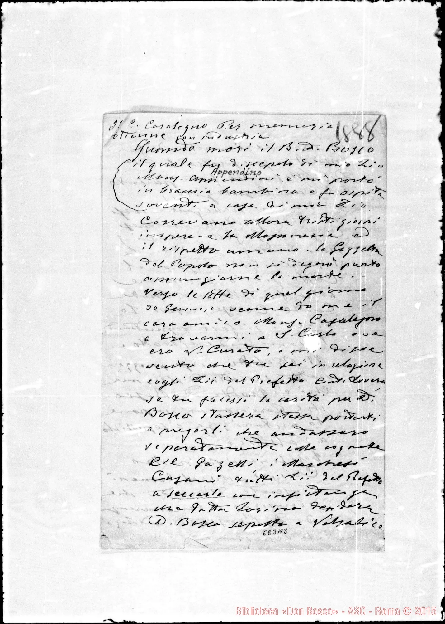 Fotogramma A 8 — Giuganino: Lettera-relazione