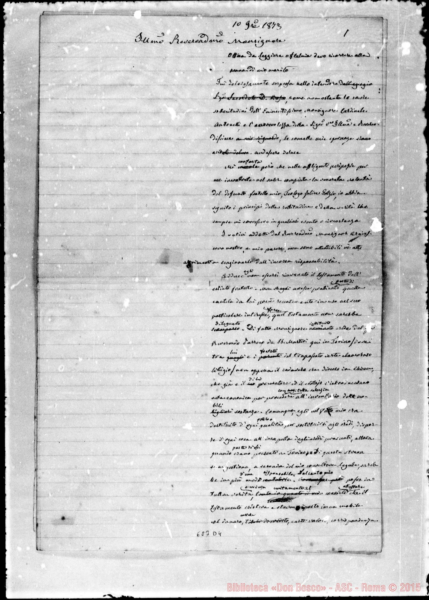 Fotogramma D 4 — Devota Serva-Rev.mo Monsig.
