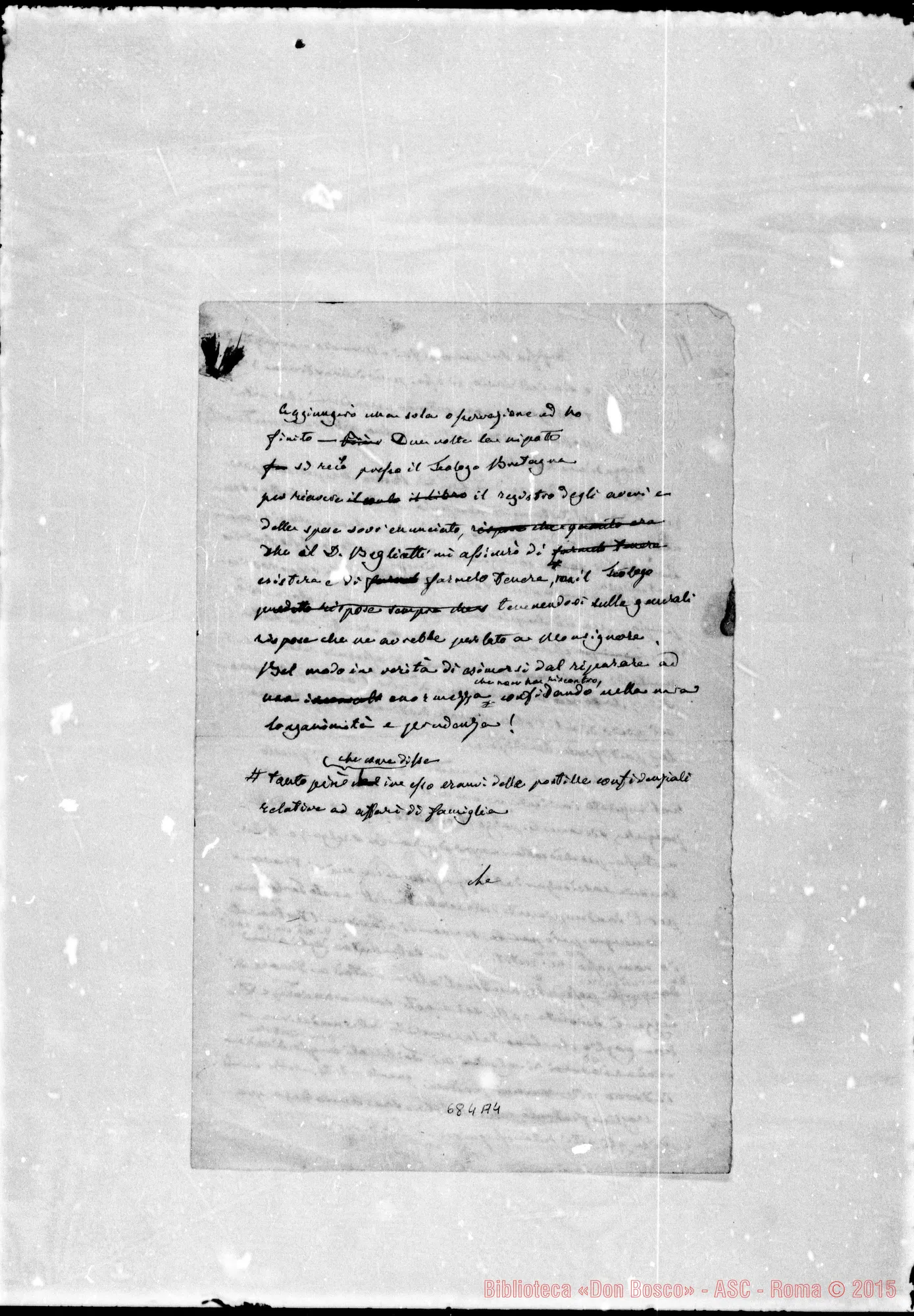 Fotogramma A 4 — Minute di lettere