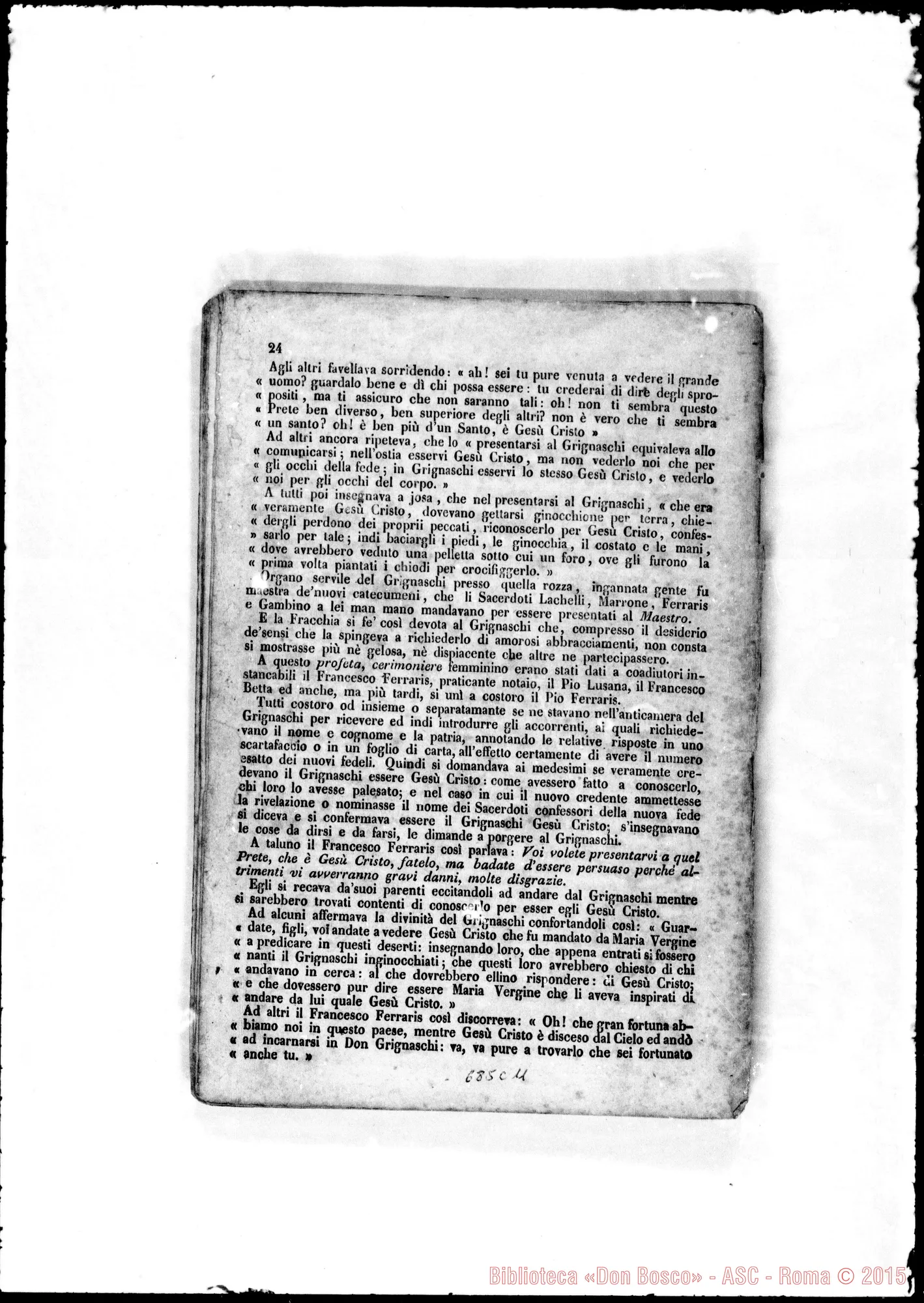 Fotogramma C 11 — Sentenza ed atto d’accusa… contro Grignaschi, sac.