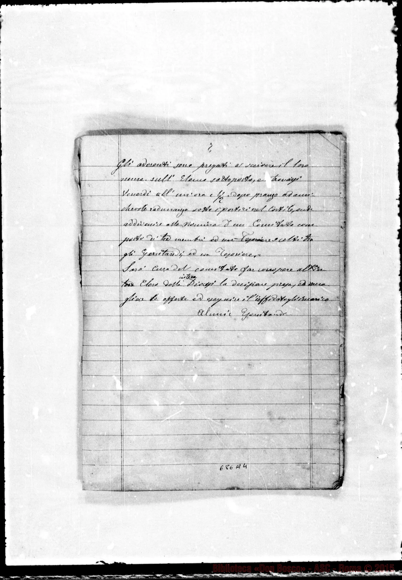 Fotogramma A 4 — Copia di lettere «importanti» A D. Bosco