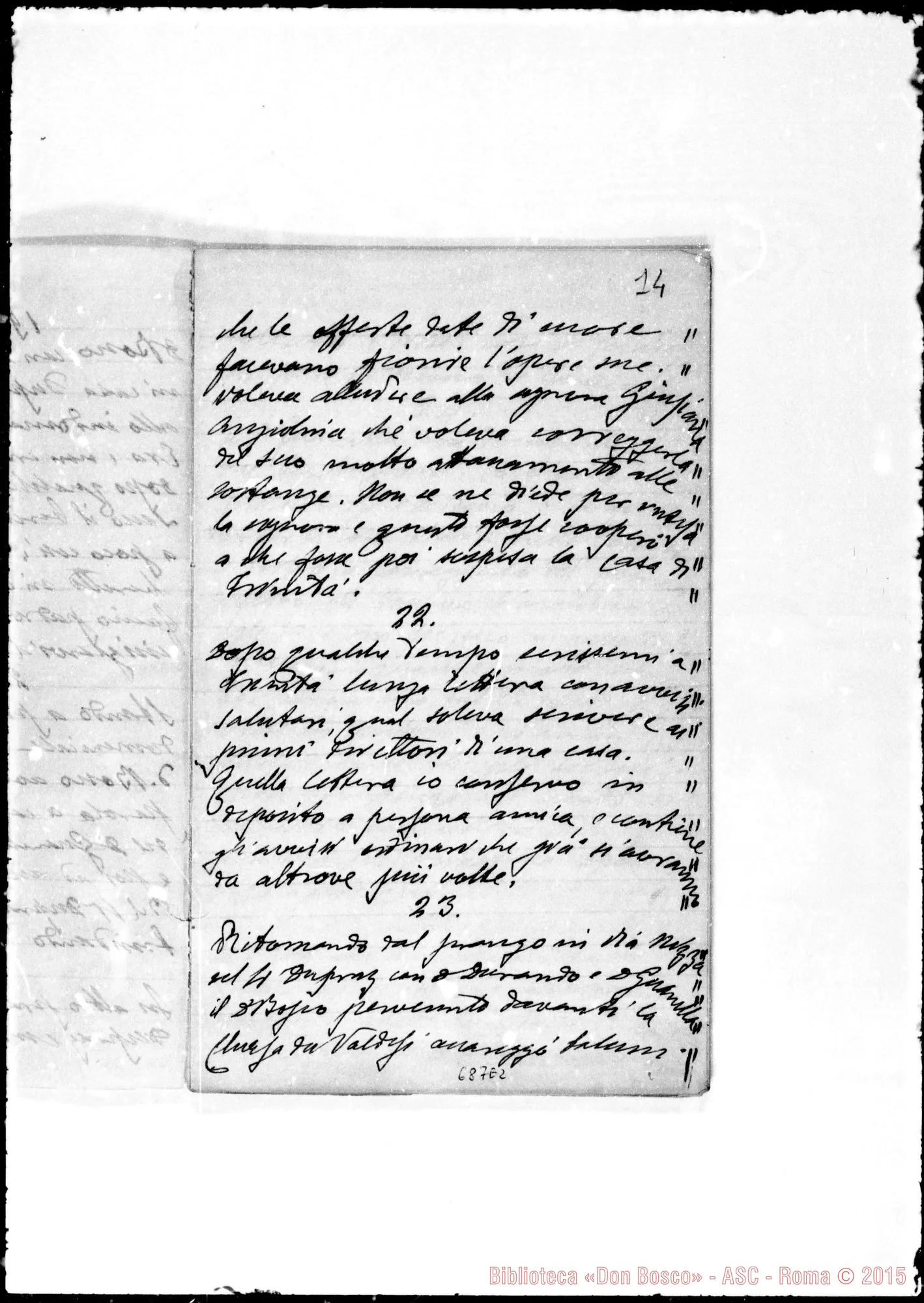 Fotogramma E 2 — Pensieri di D. Guanella intorno A D. Bosco