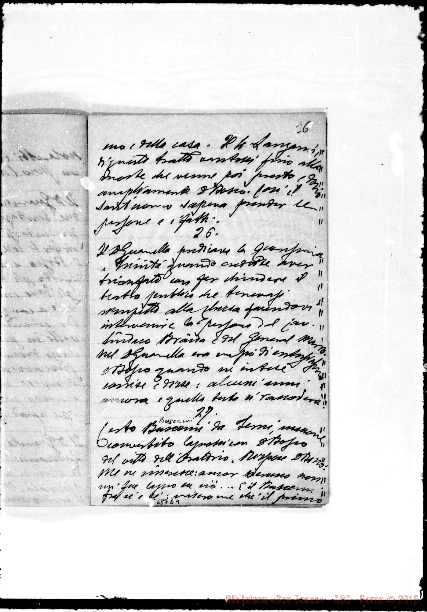 Fotogramma E 4 — Pensieri di D. Guanella intorno A D. Bosco