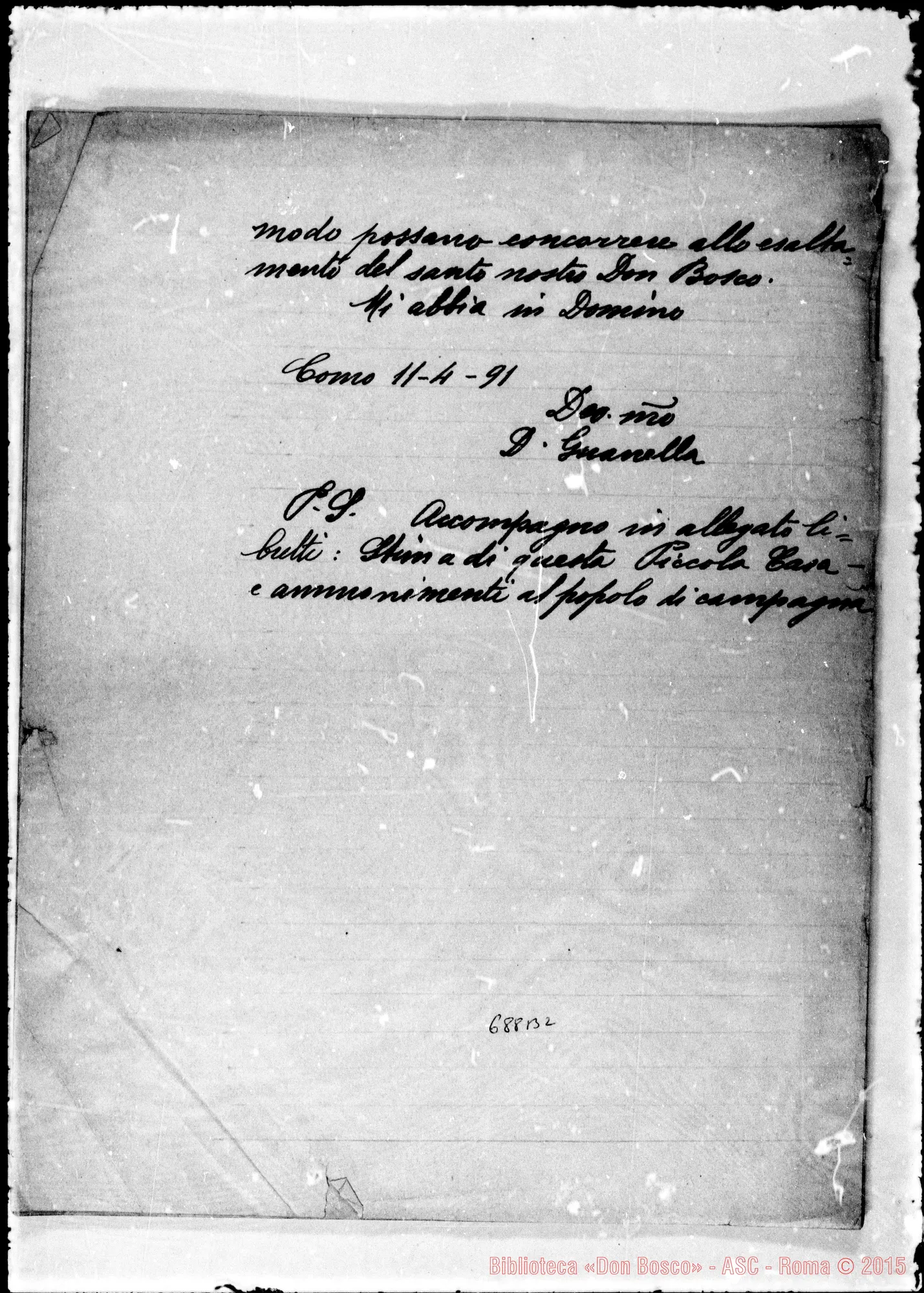 Fotogramma B 2 — Guanella-D. Lemoyne: Relazione su Don Bosco