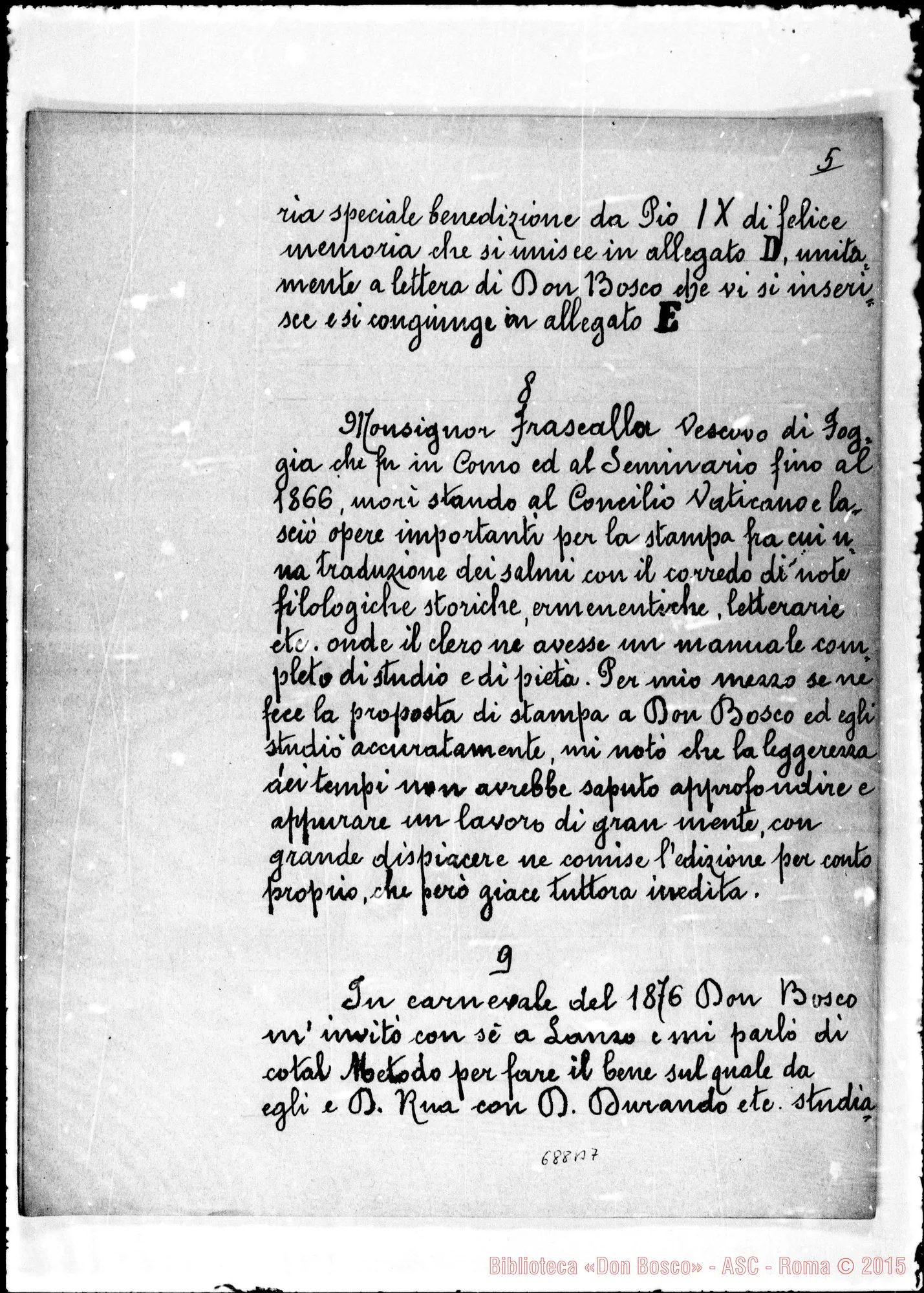 Fotogramma B 7 — Guanella-D. Lemoyne: Relazione su Don Bosco