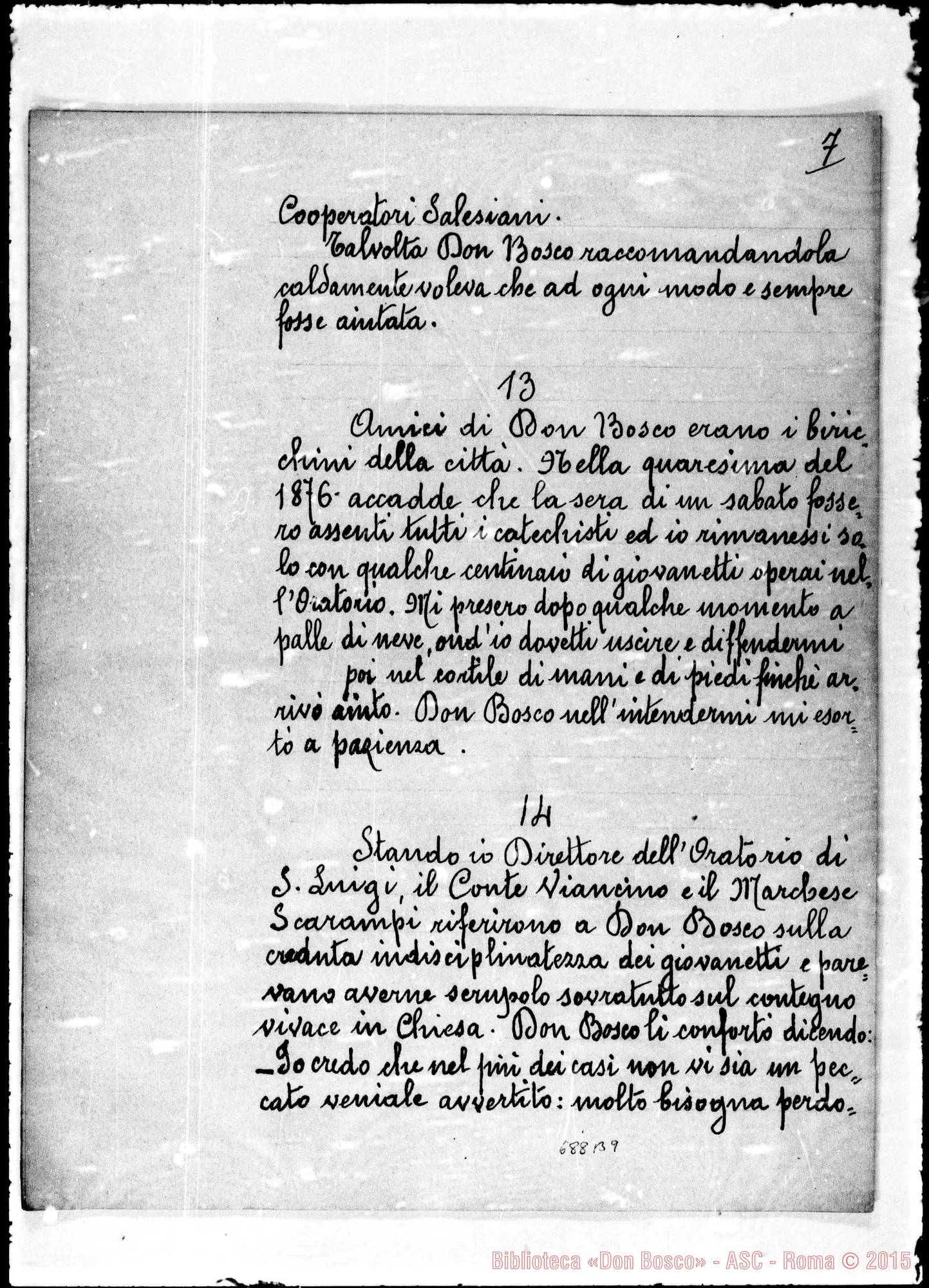 Fotogramma B 9 — Guanella-D. Lemoyne: Relazione su Don Bosco