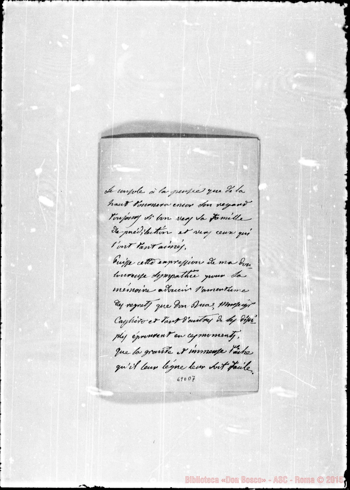 Fotogramma D 7 — Heraud, barone: Lettera A D. Ronchail
