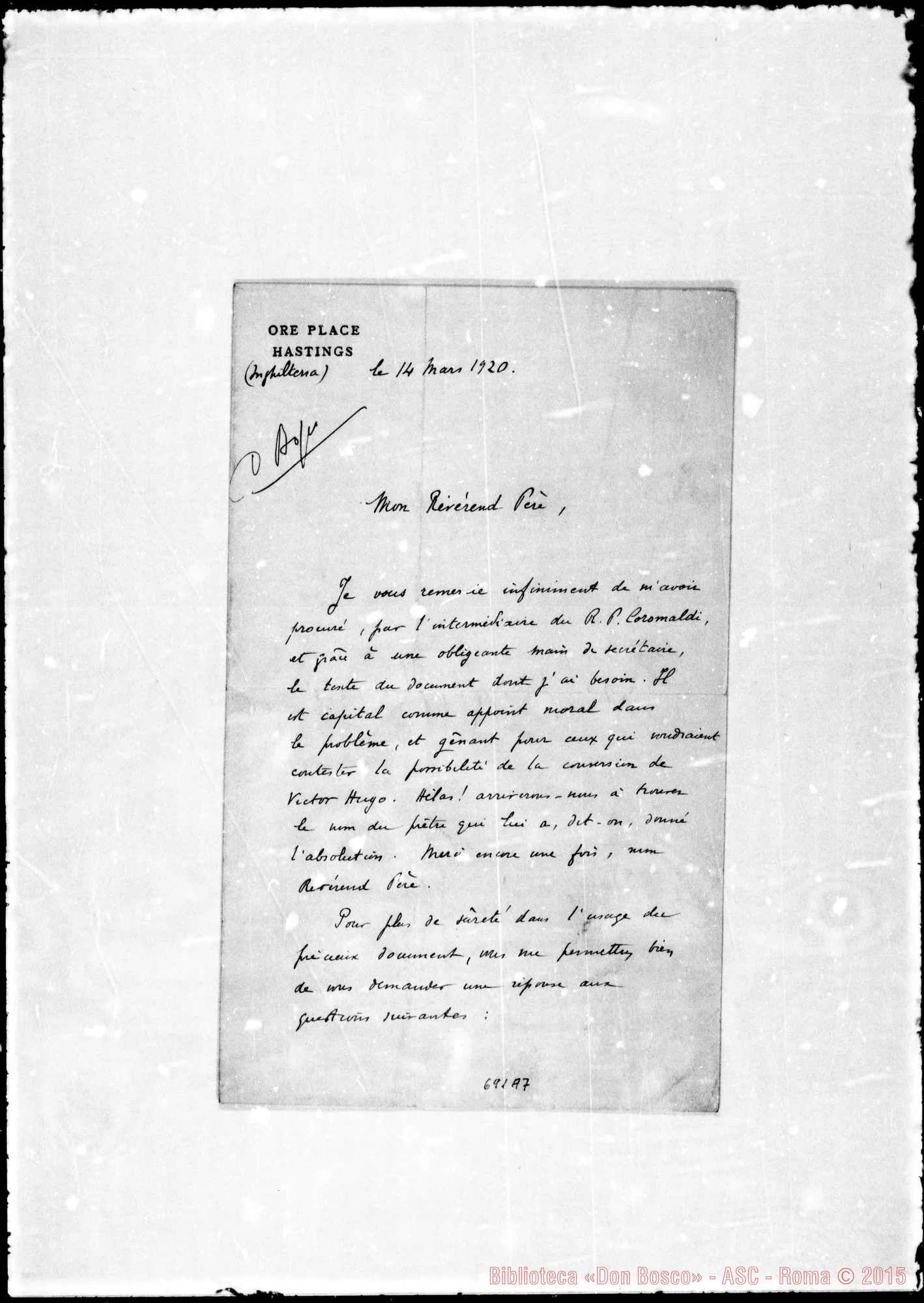 Fotogramma A 7 — Dechene-Révérend Pére