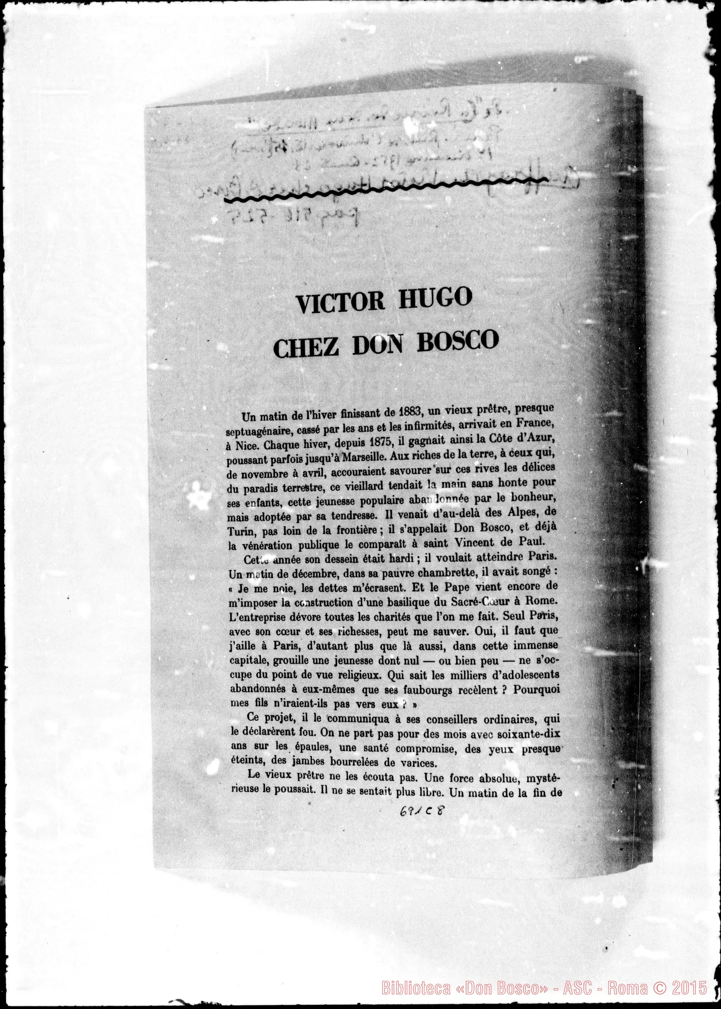 Fotogramma C 8 — «La Revue»: Victor Hugo chez Don Bosco