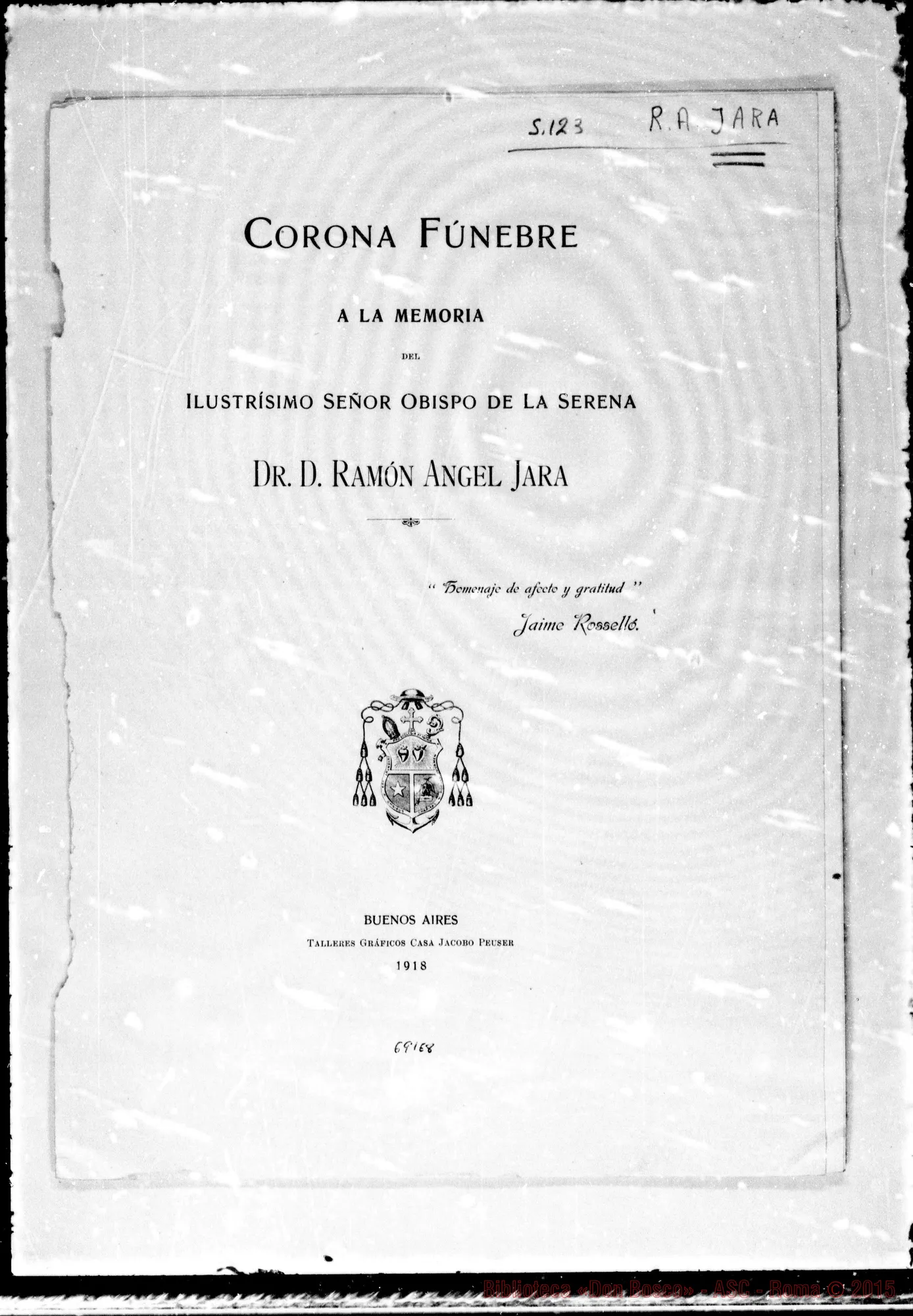 Fotogramma E 8 — Jara Angei, vesc.: Corona funebre