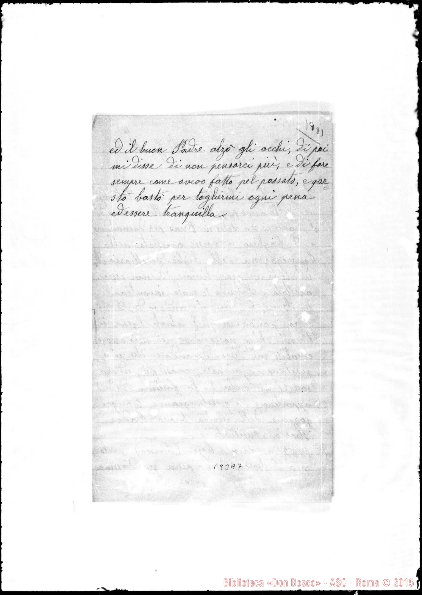 Fotogramma A 7 — Leggeretti Francesca, suora F.M.A.: Relazione: Ricordi sulla vita di D. Bosco