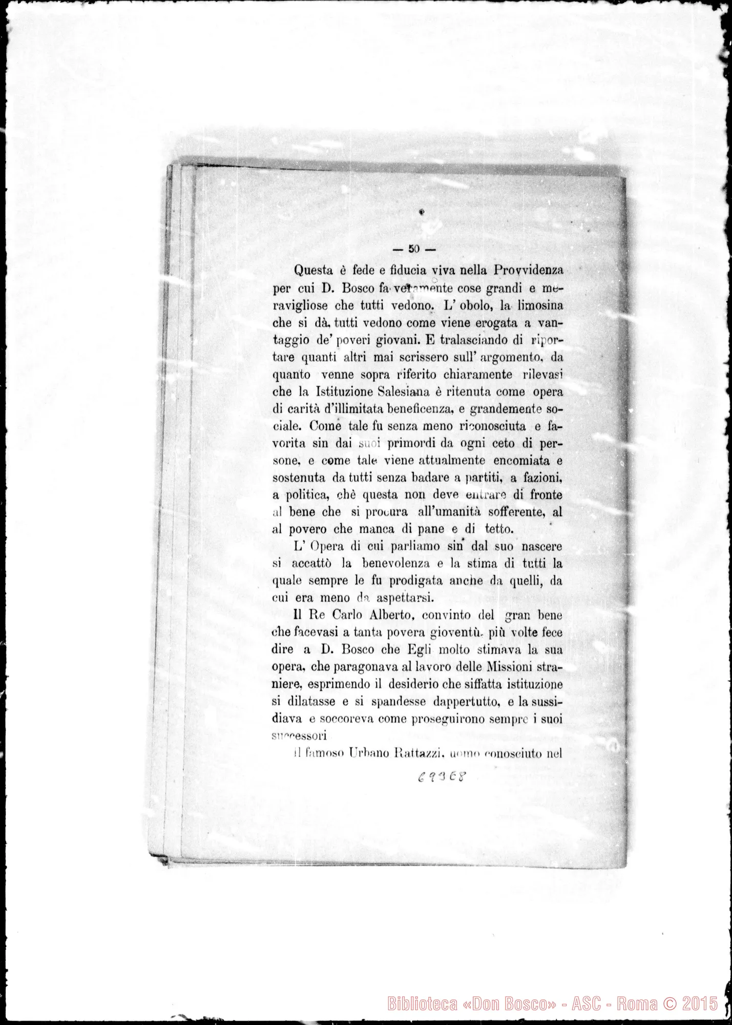 Fotogramma E 8 — Leonori Costantino: «Cenni sulla Società di S. Francesco di Sales…» Stampato r