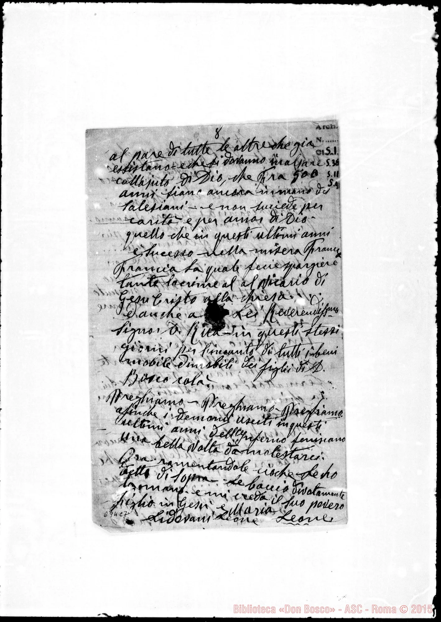 Fotogramma C 7 — Lidovani Leone, Coad. SDB: Relazione di una profezia di D. Bosco