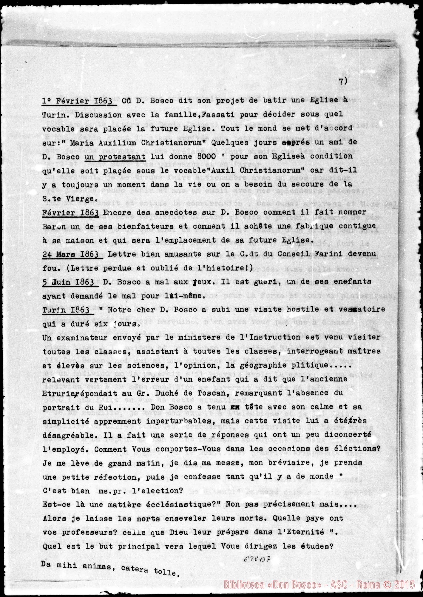 Fotogramma B 7 — Souvenirs de Dom Bosco