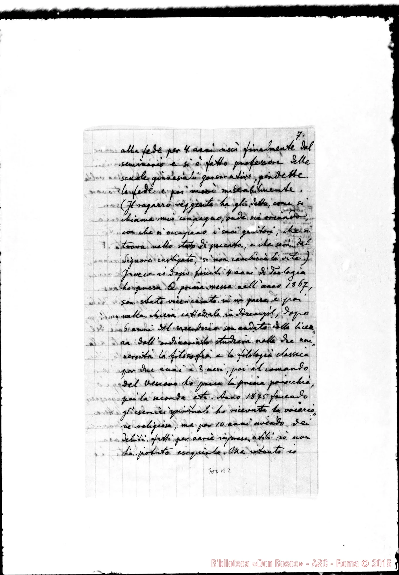 Fotogramma B 2 — Markiewicz Bronislao Bonaventura, sac. Relazione per il processo