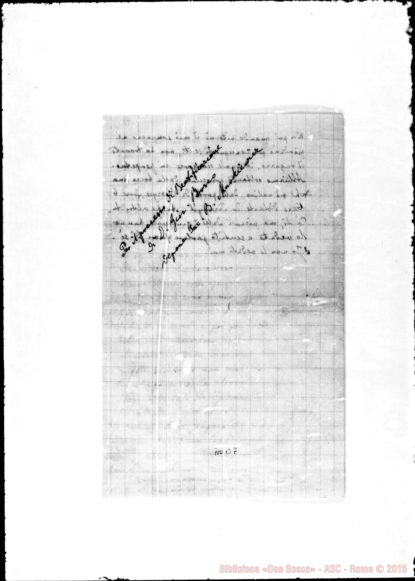Fotogramma B 7 — Markiewicz Bronislao Bonaventura, sac. Relazione per il processo