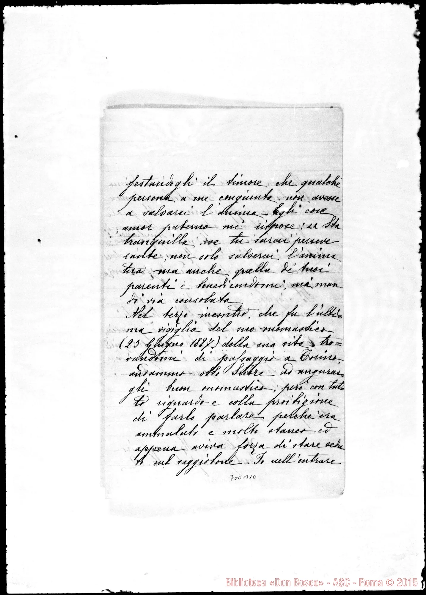Fotogramma B 10 — Marocchino Elisa, suora F.M.A. Relazione
