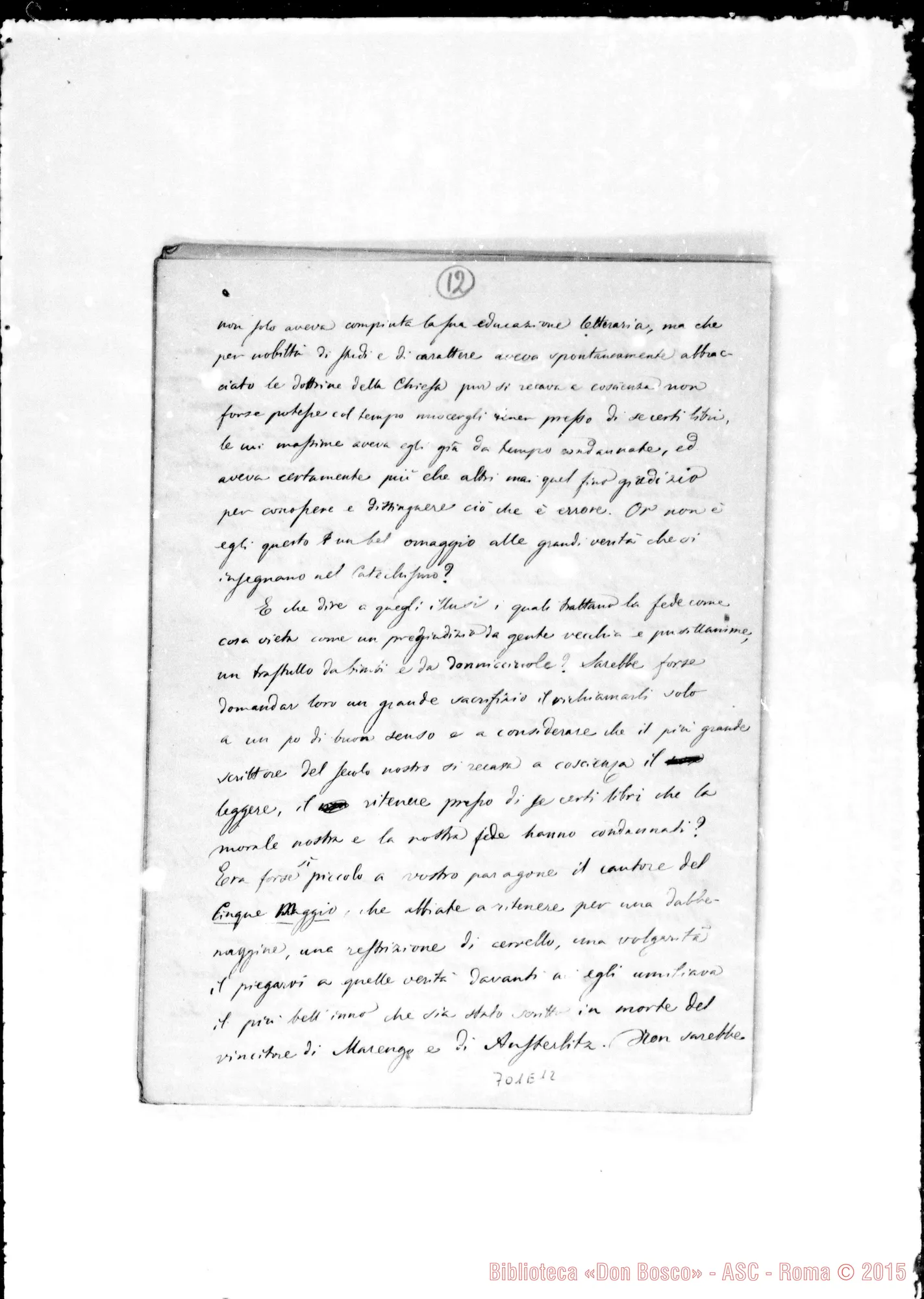 Fotogramma E 12 — Melanotte Carlo Enrico: Discorso nella distribuzione dei premi