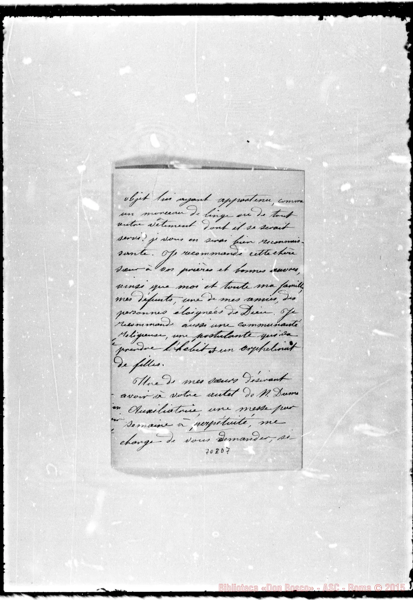 Fotogramma D 7 — Mérigault A.: Lettera A «Mon Révérend Pére»