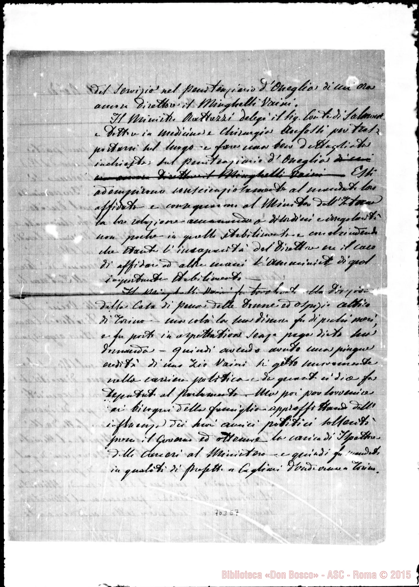 Fotogramma E 7 — Minghelli-Vaini, commendatore. Nota confidenziale