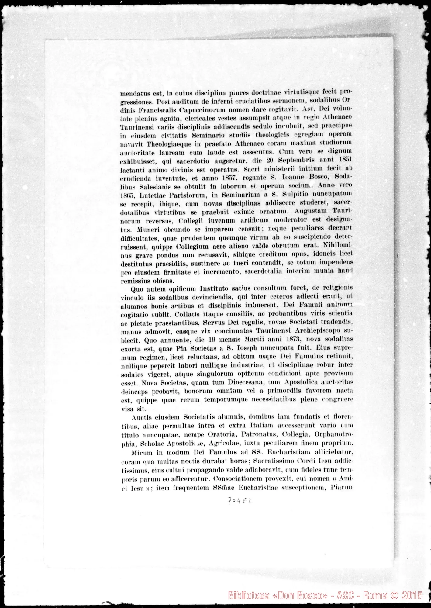 Fotogramma E 2 — «Decretum Taurinem…»