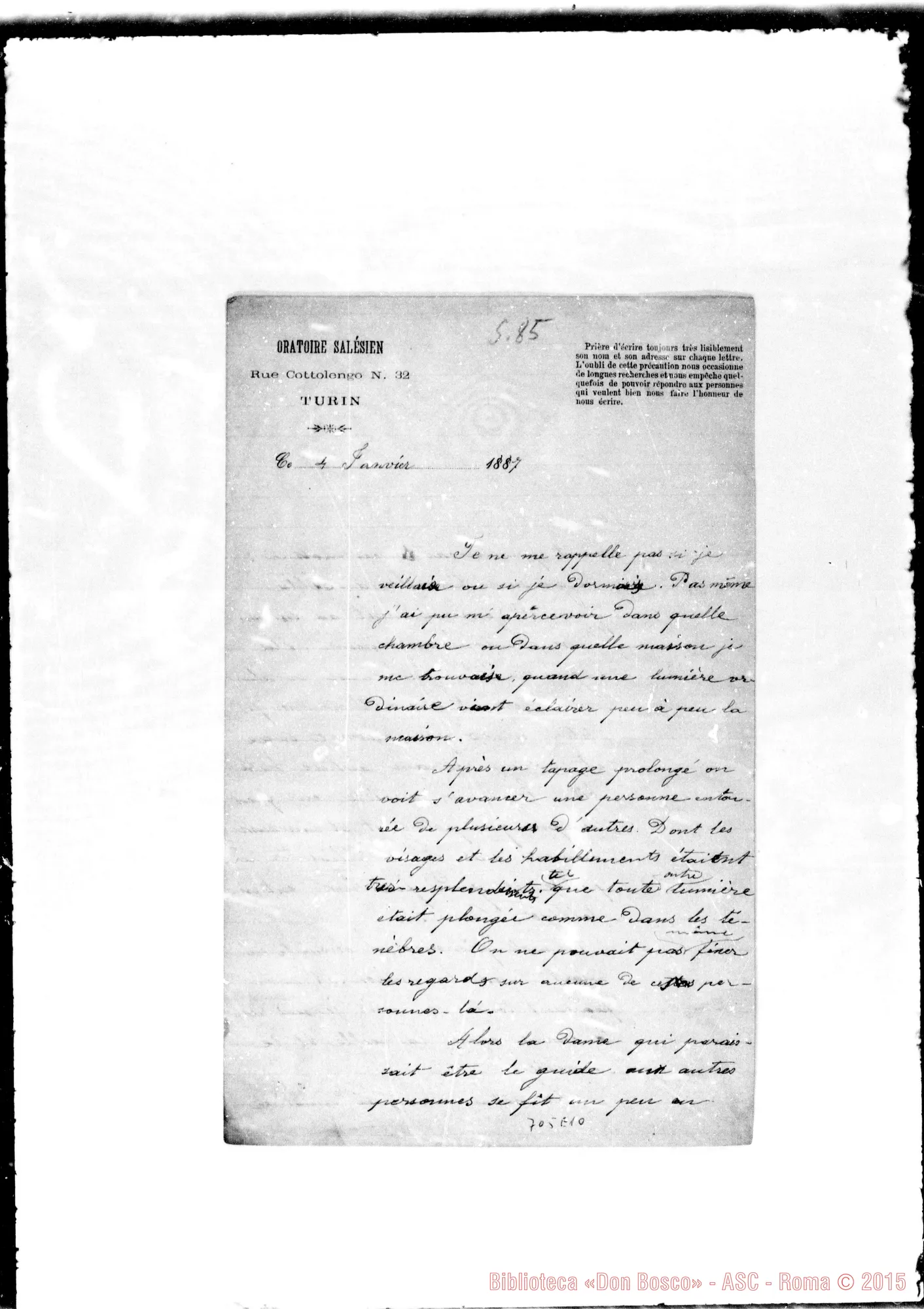 Fotogramma E 10 — Relazione