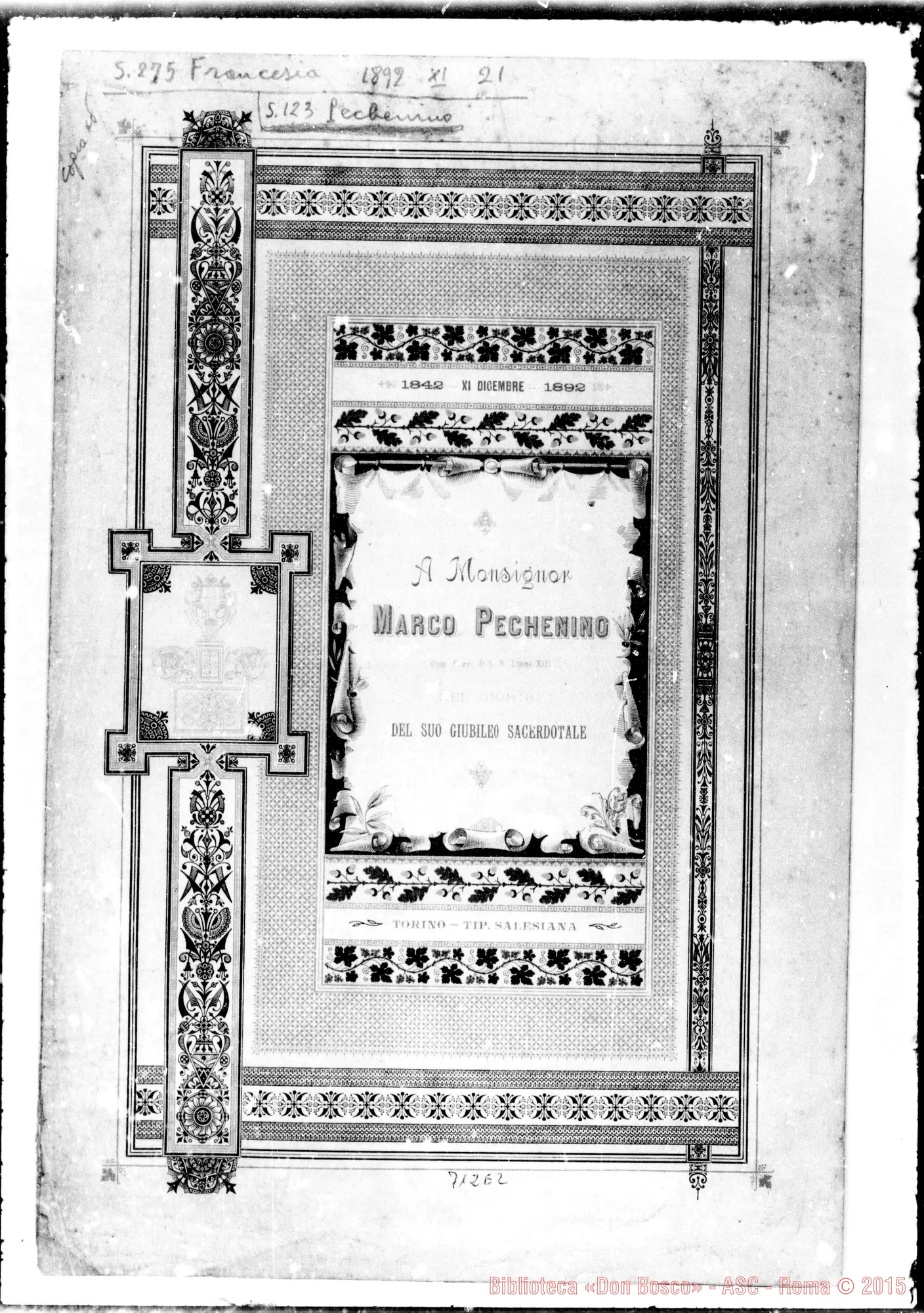 Fotogramma E 2 — A Mons. Pechenino nel suo giubileo