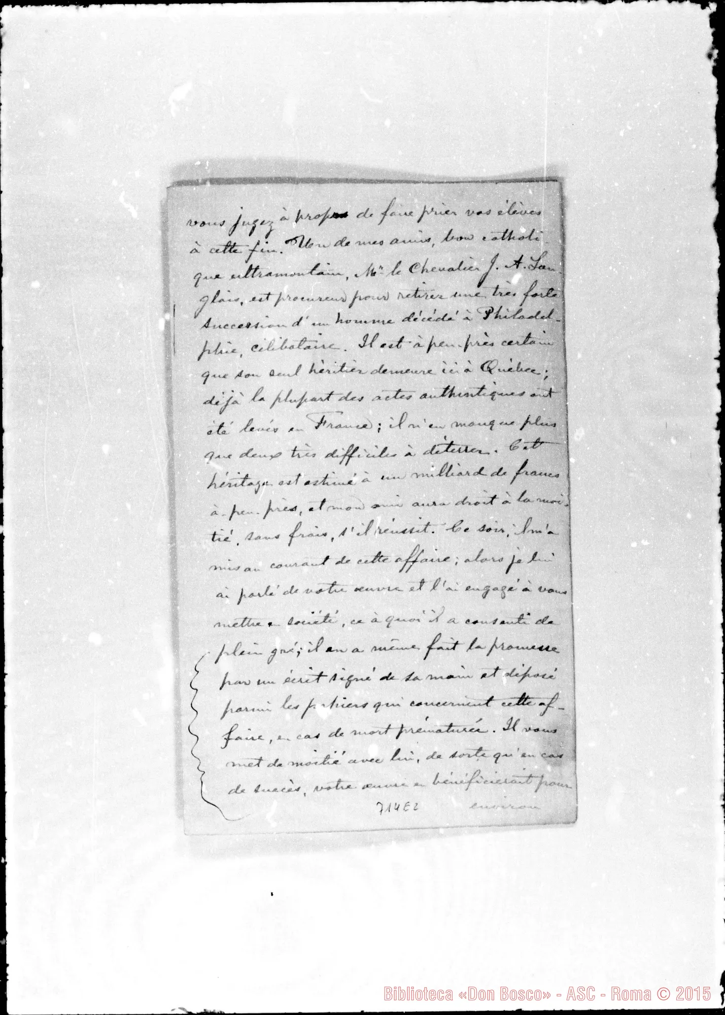 Fotogramma E 2 — Plamondon J.B., sac. Lettera A D. Bosco