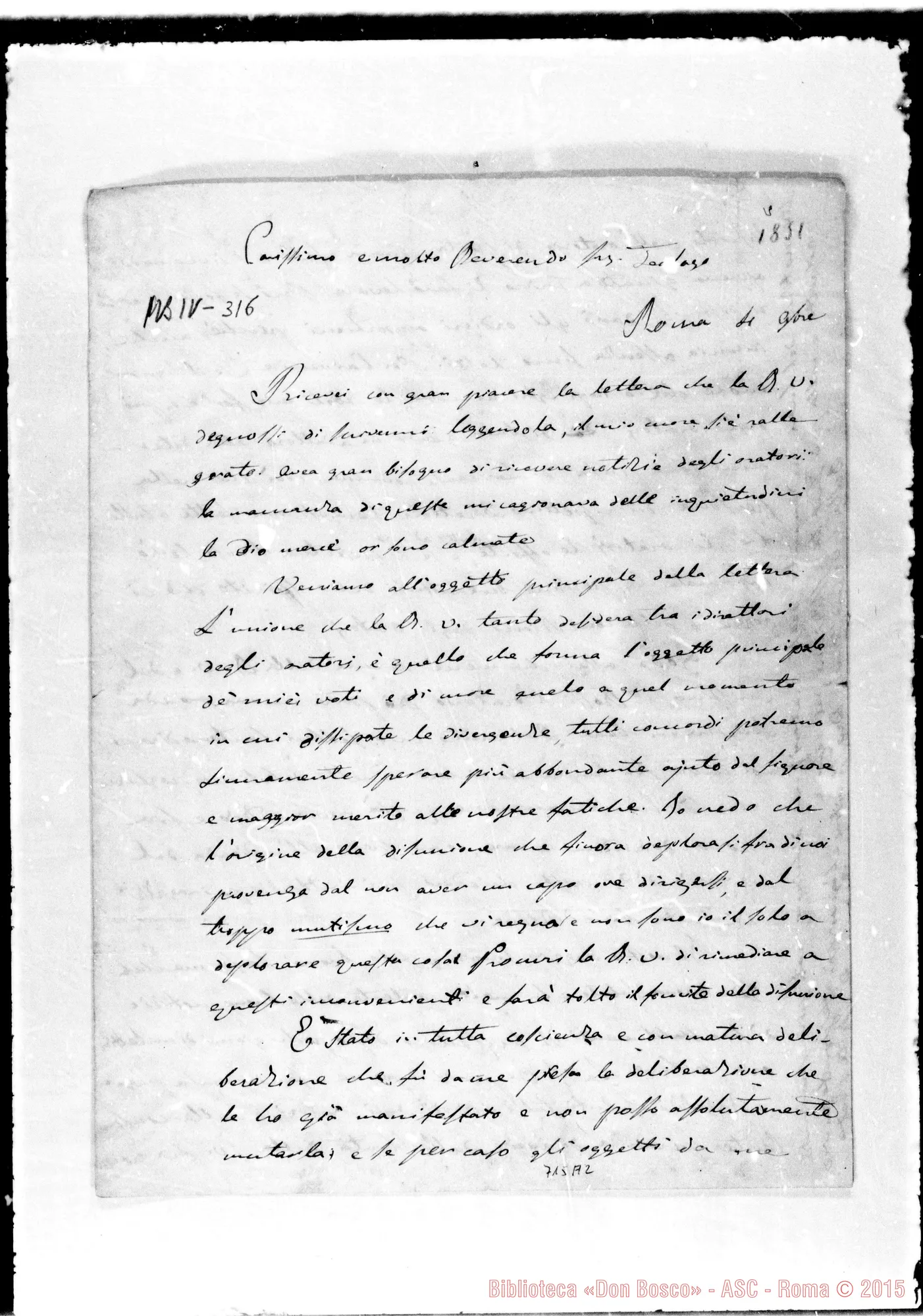 Fotogramma A 2 — Ponte Pietro, sac. Lettera A Don Giovanni Borei