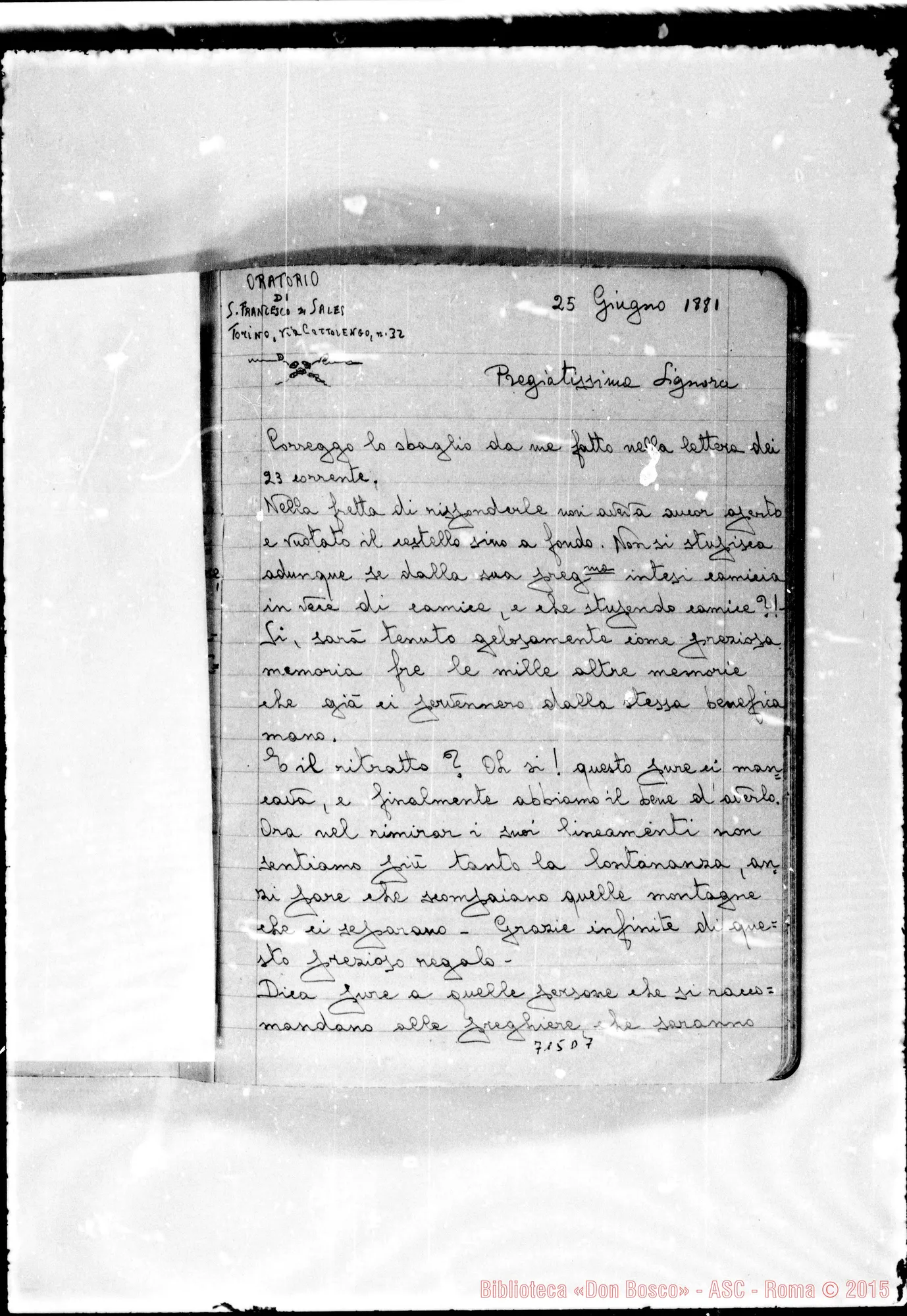 Fotogramma D 7 — Prato Susanna, ved. Saettone. Quaderno con copie di lettere da diversi mittenti