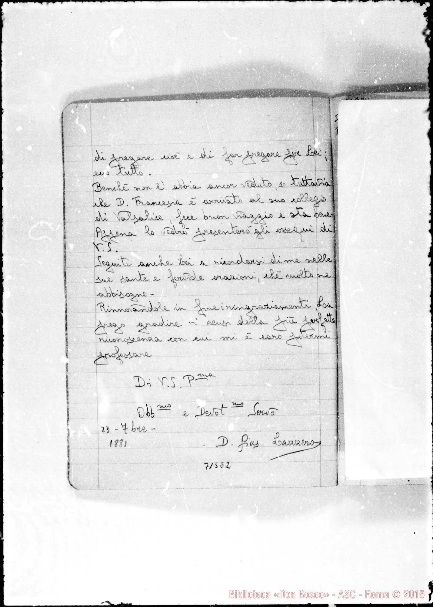Fotogramma E 2 — Prato Susanna, ved. Saettone. Quaderno con copie di lettere da diversi mittenti