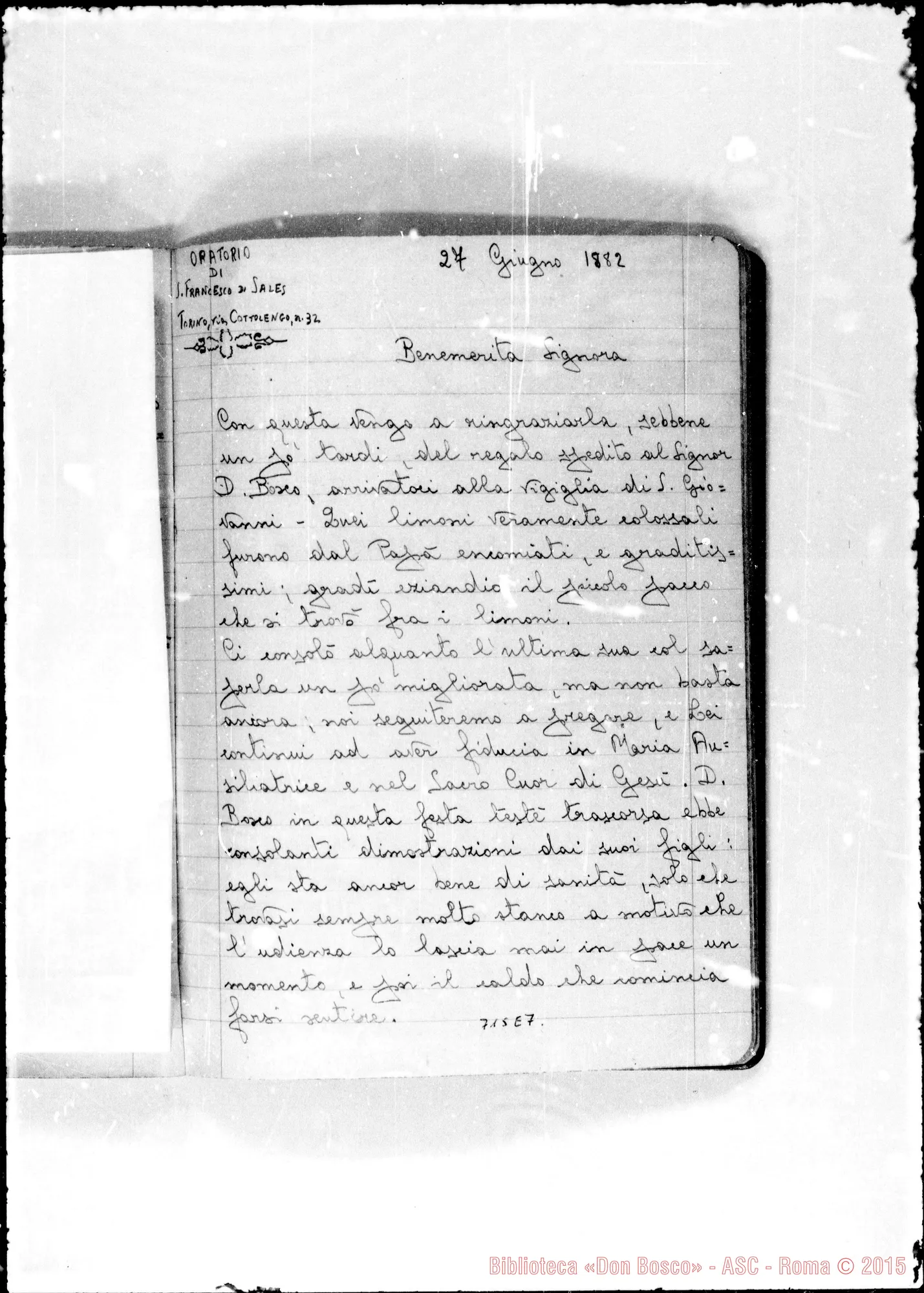 Fotogramma E 7 — Prato Susanna, ved. Saettone. Quaderno con copie di lettere da diversi mittenti