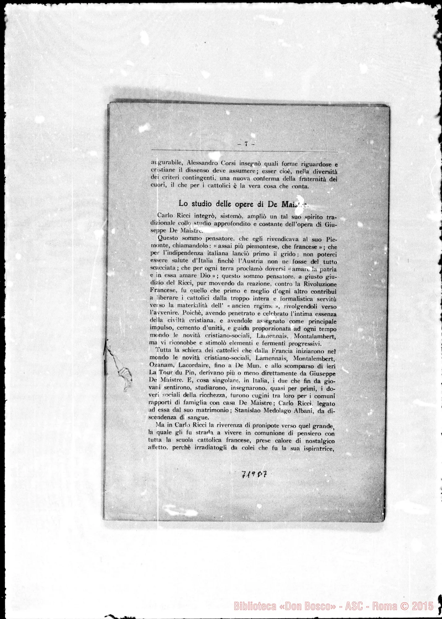 Fotogramma D 7 — Il Barone Carlo Ricci des Ferres. Discorso