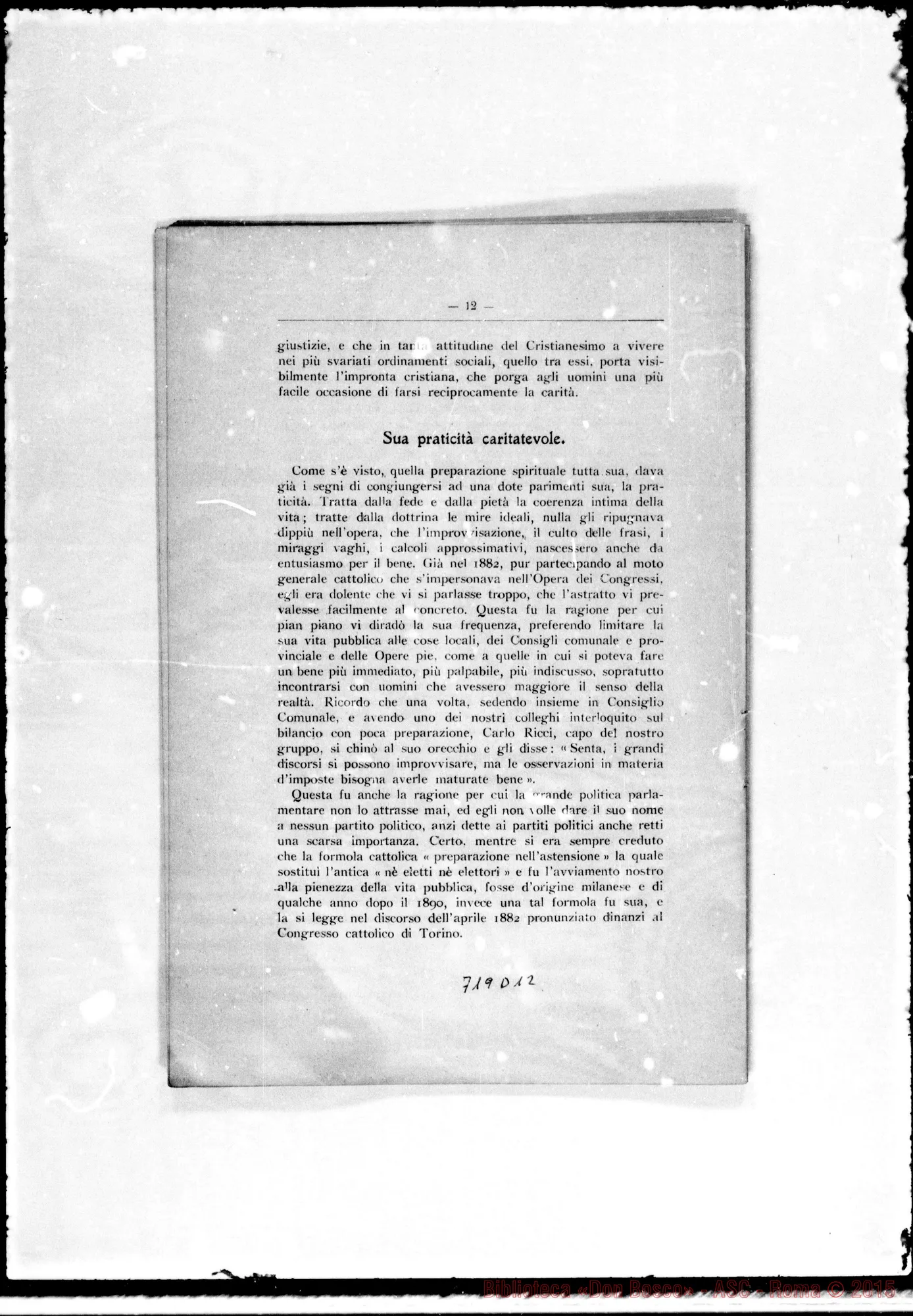 Fotogramma D 12 — Il Barone Carlo Ricci des Ferres. Discorso