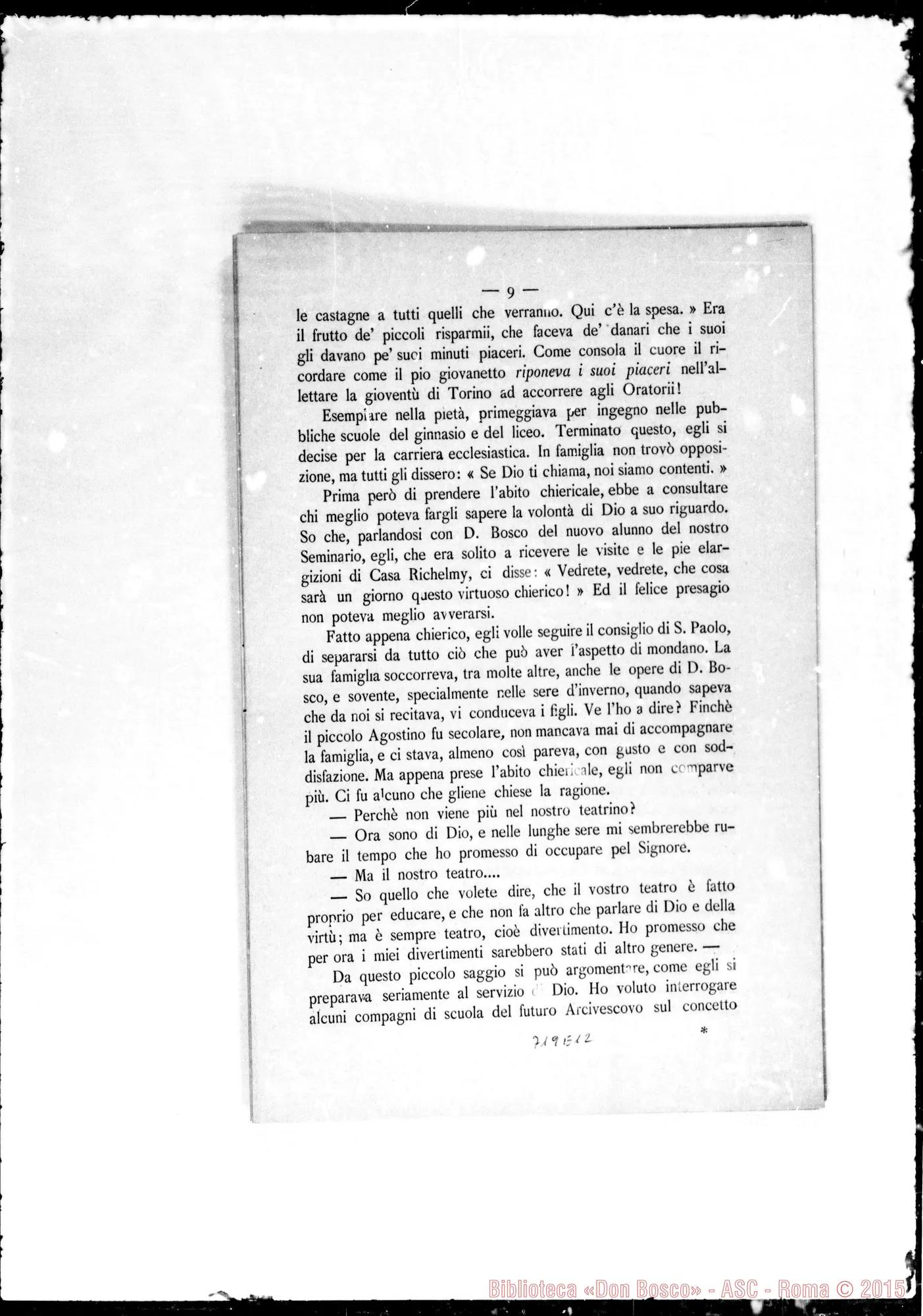 Fotogramma E 12 — Richelmy Agostino, card. Cenni biografici