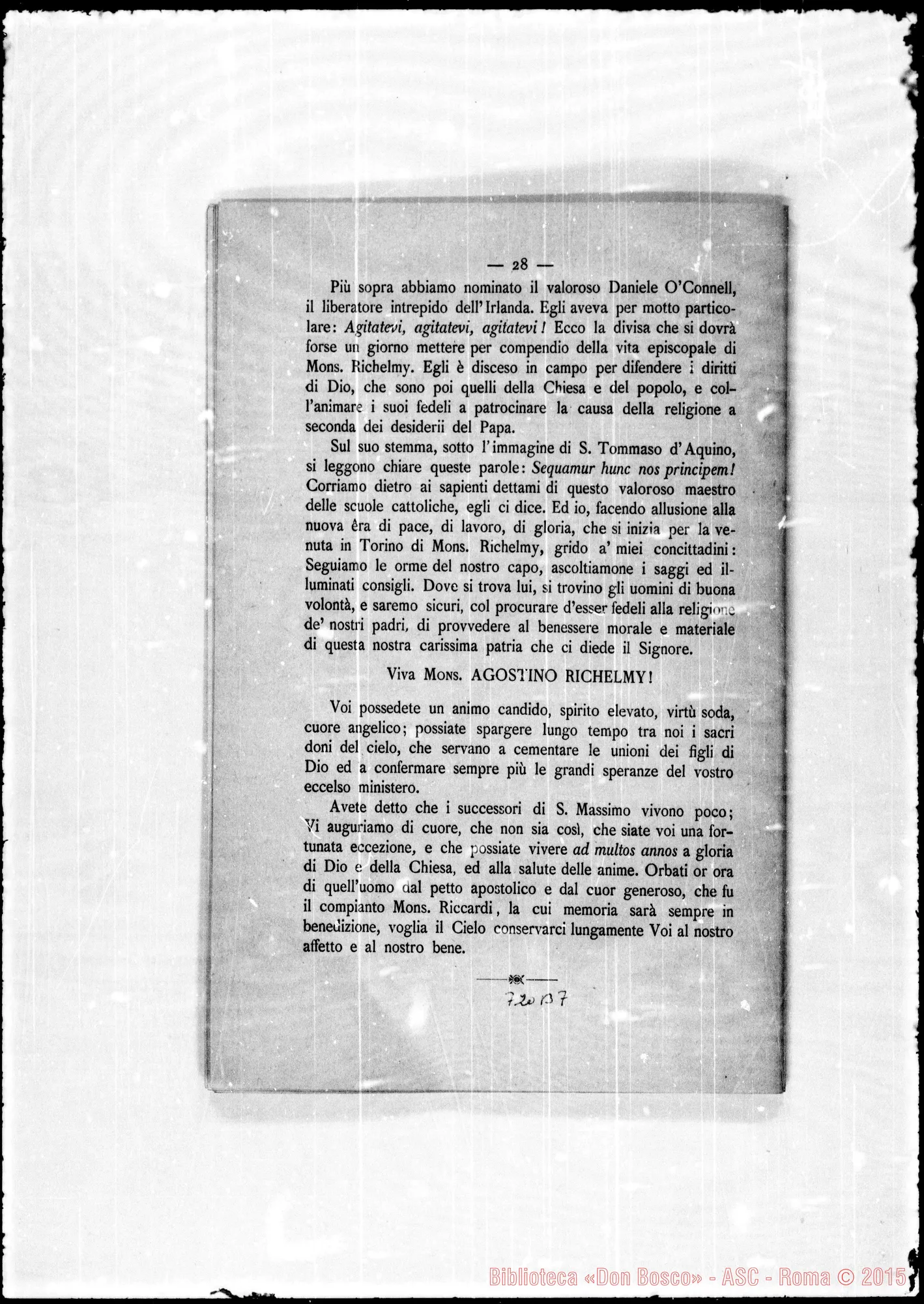 Fotogramma B 7 — Richelmy Agostino, card. Cenni biografici