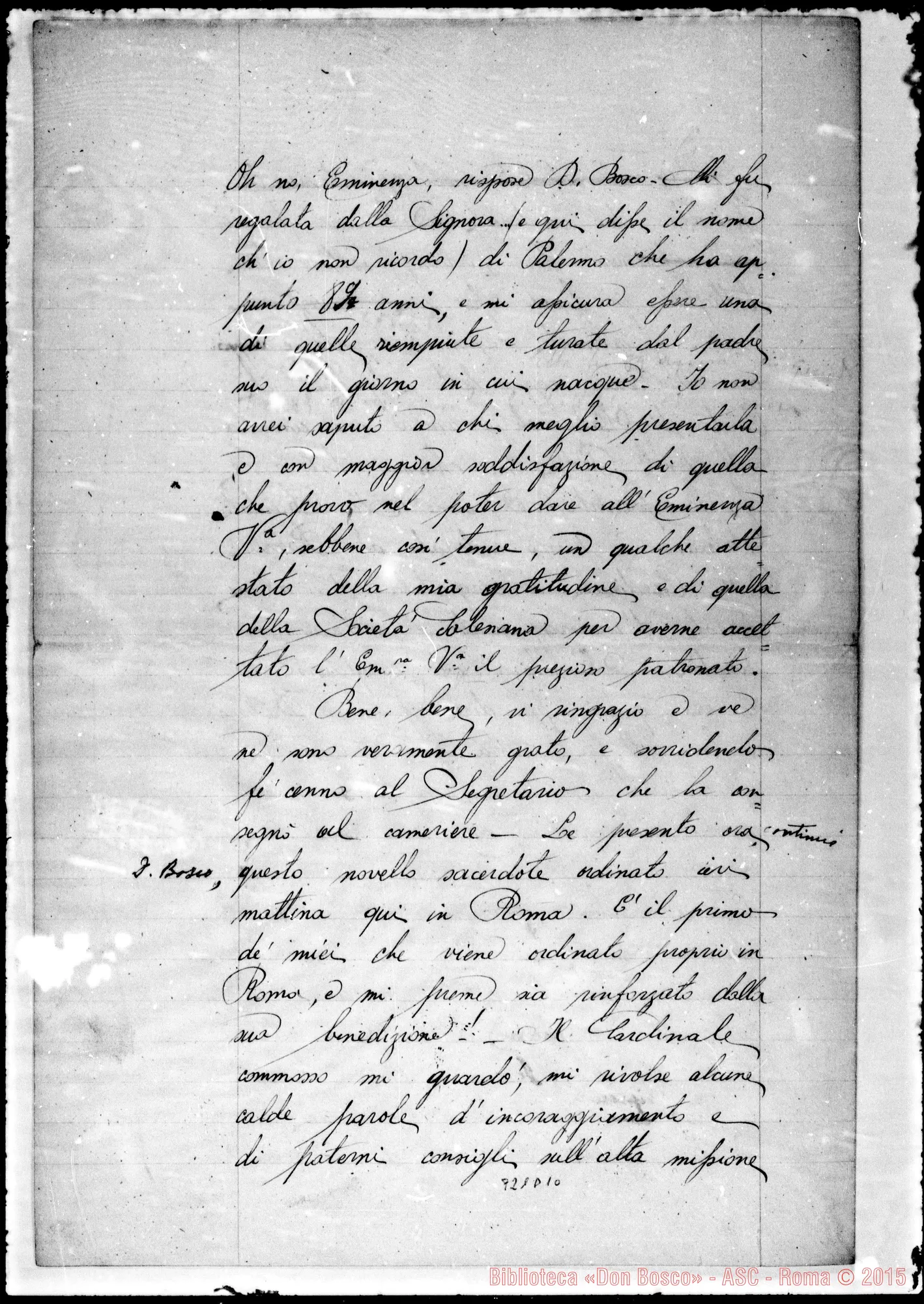 Fotogramma D 10 — «Alcuni tratti scultori della vita del Ven. Don Bosco»