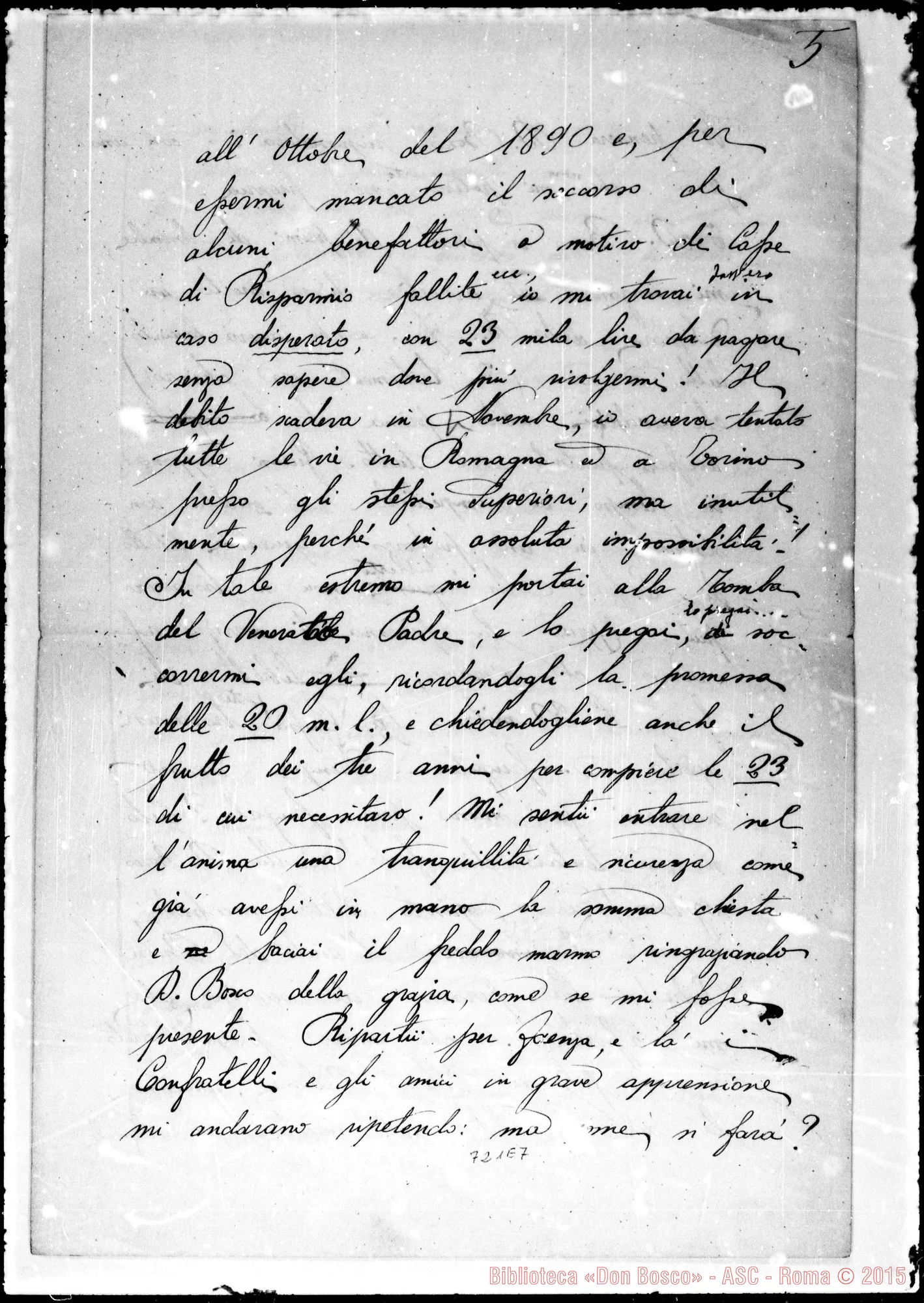 Fotogramma E 7 — «Alcuni tratti scultori della vita del Ven. Don Bosco»