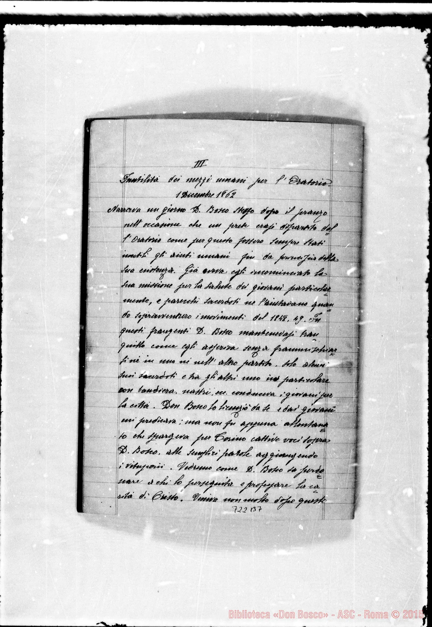Fotogramma B 7 — Notizie relative A D. Bosco