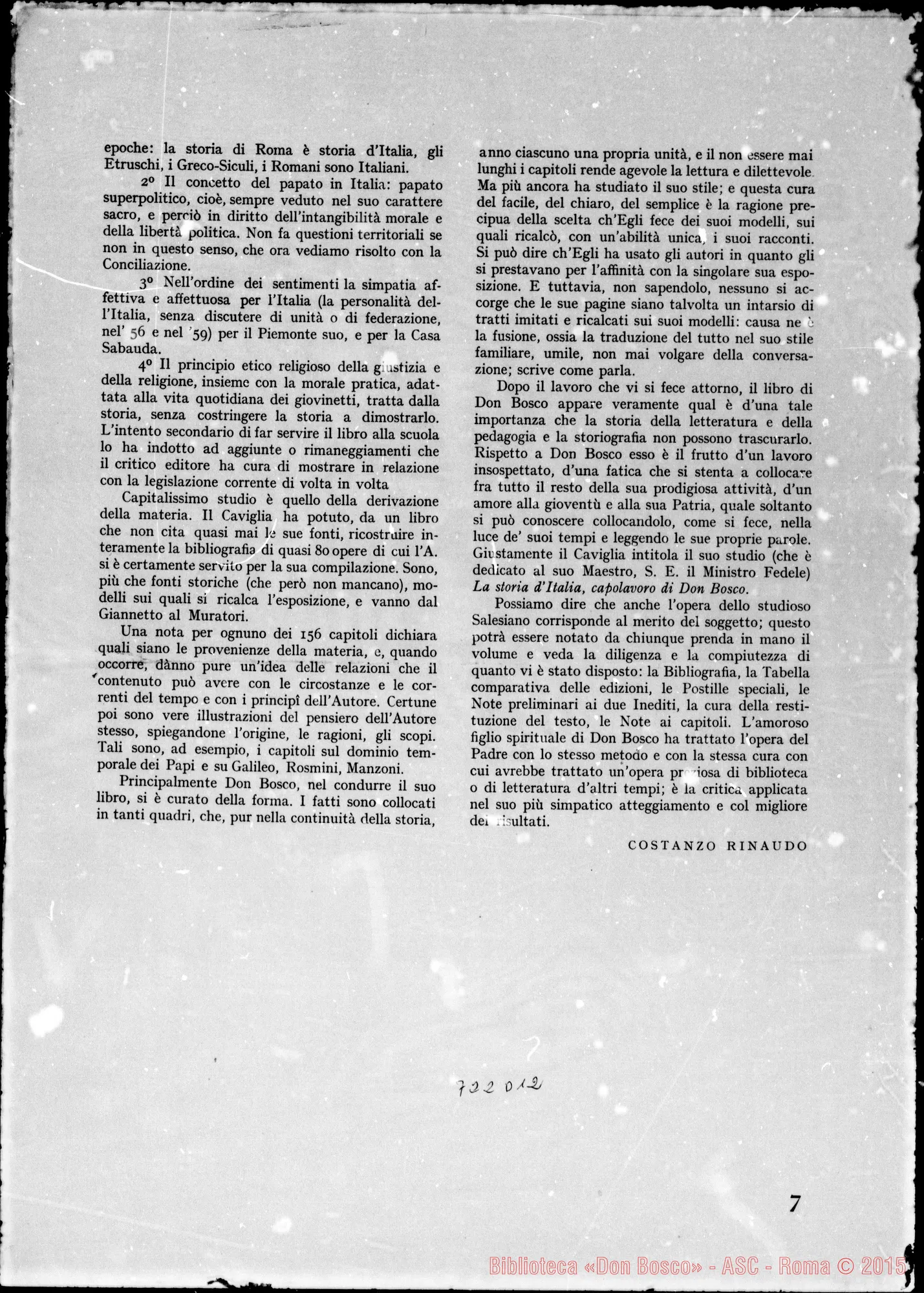 Fotogramma D 12 — Scritti editi ed inediti di D. Bosco